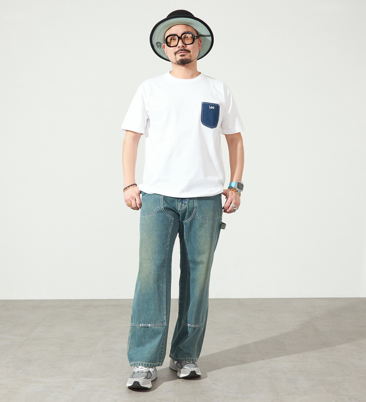 Lee(リー)の胸ポケット付きTシャツ【アウトレット店舗・WEB限定】|トップス/Tシャツ/カットソー/メンズ|ホワイト