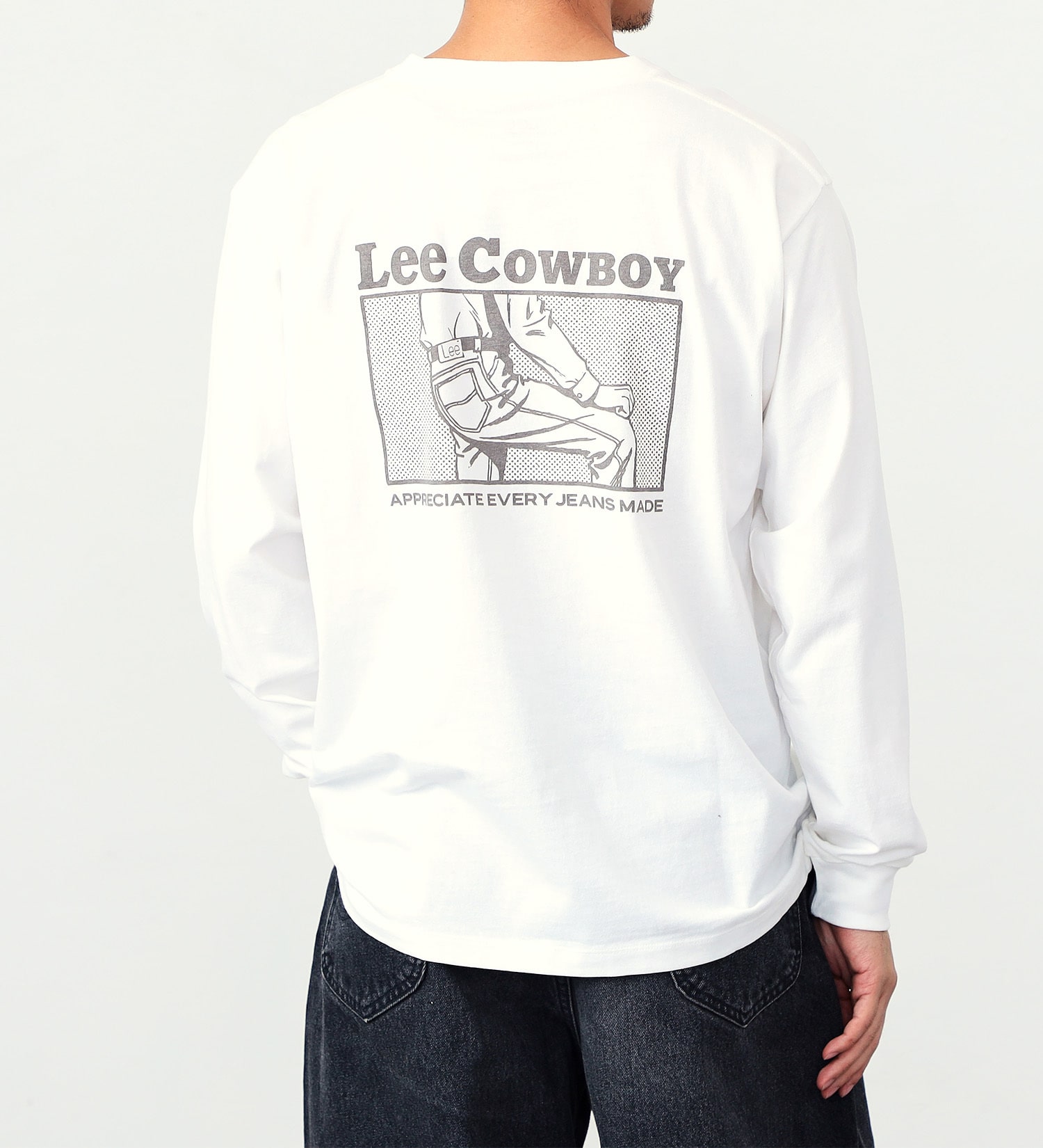 Lee(リー)の【FINAL SALE】バックプリント長袖Tシャツ ロンT【アウトレット店舗・WEB限定】|トップス/Tシャツ/カットソー/メンズ|ホワイト