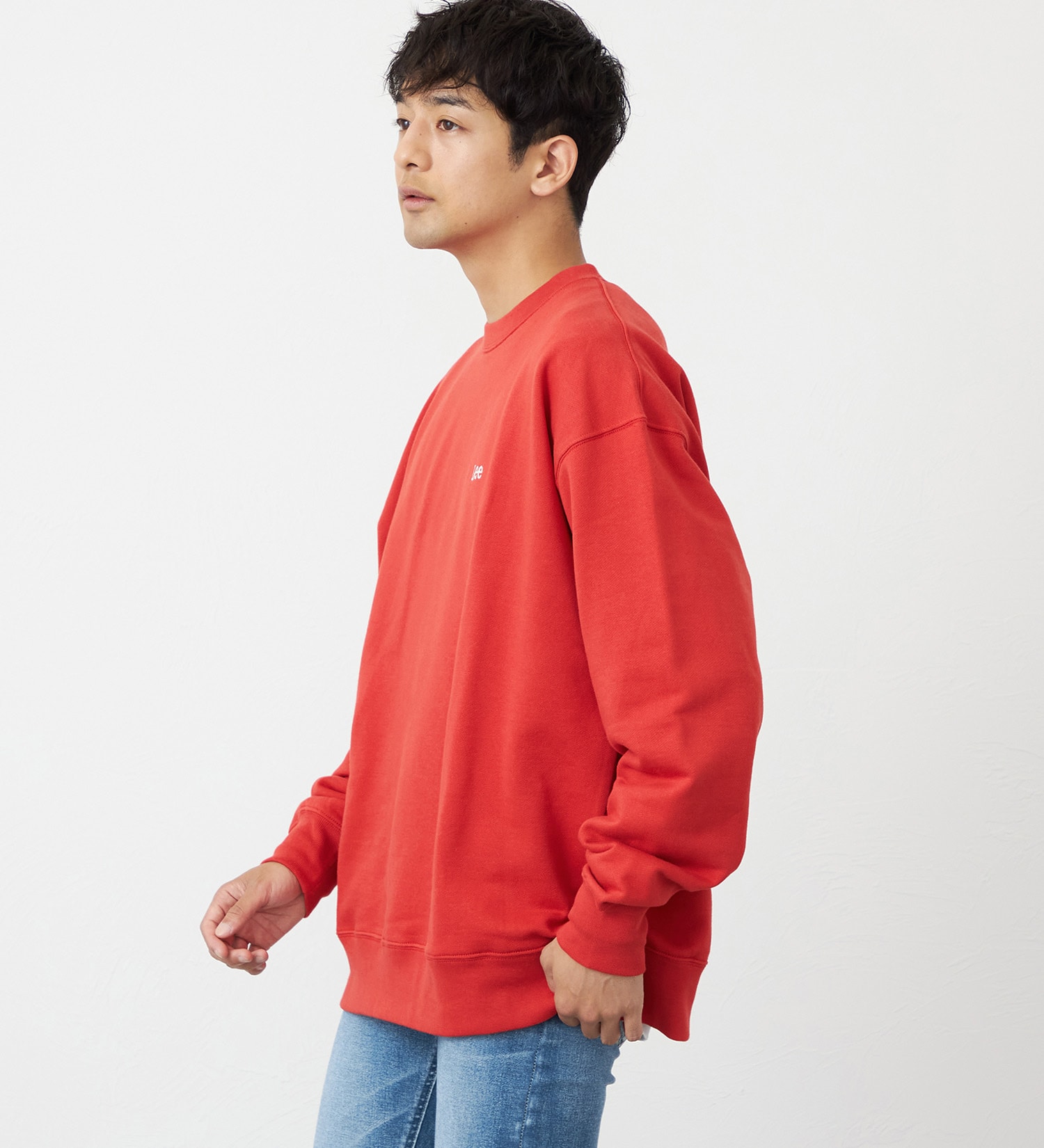 Lee(リー)のバックビッグロゴスウェット【アウトレット店舗・WEB限定】|トップス/スウェット/メンズ|レッド