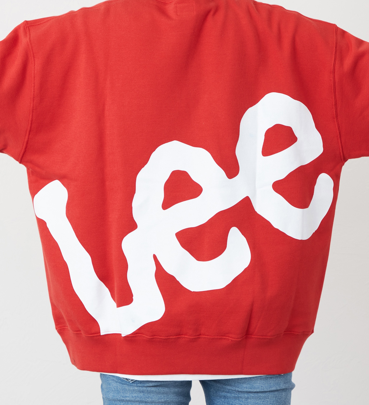 Lee(リー)のバックビッグロゴスウェット【アウトレット店舗・WEB限定】|トップス/スウェット/メンズ|レッド