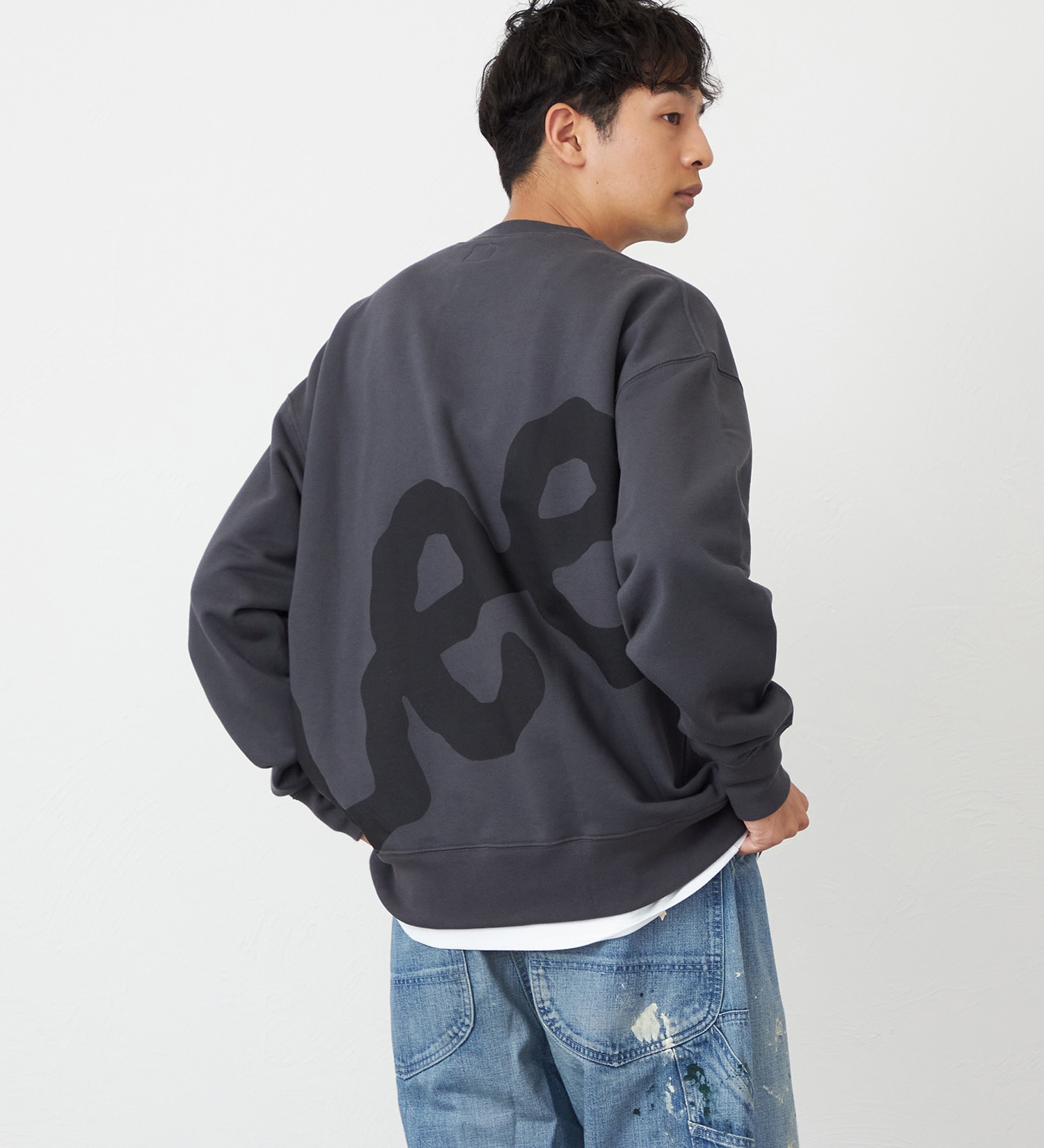 Lee(リー)のバックビッグロゴスウェット【アウトレット店舗・WEB限定】|トップス/スウェット/メンズ|チャコール