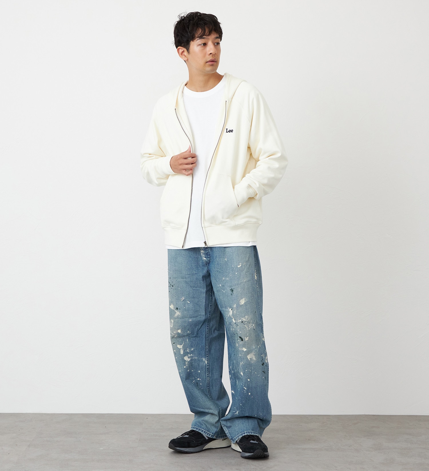 Lee(リー)のジップアップスウェットパーカー【アウトレット店舗・WEB限定】|トップス/パーカー/メンズ|アイボリー