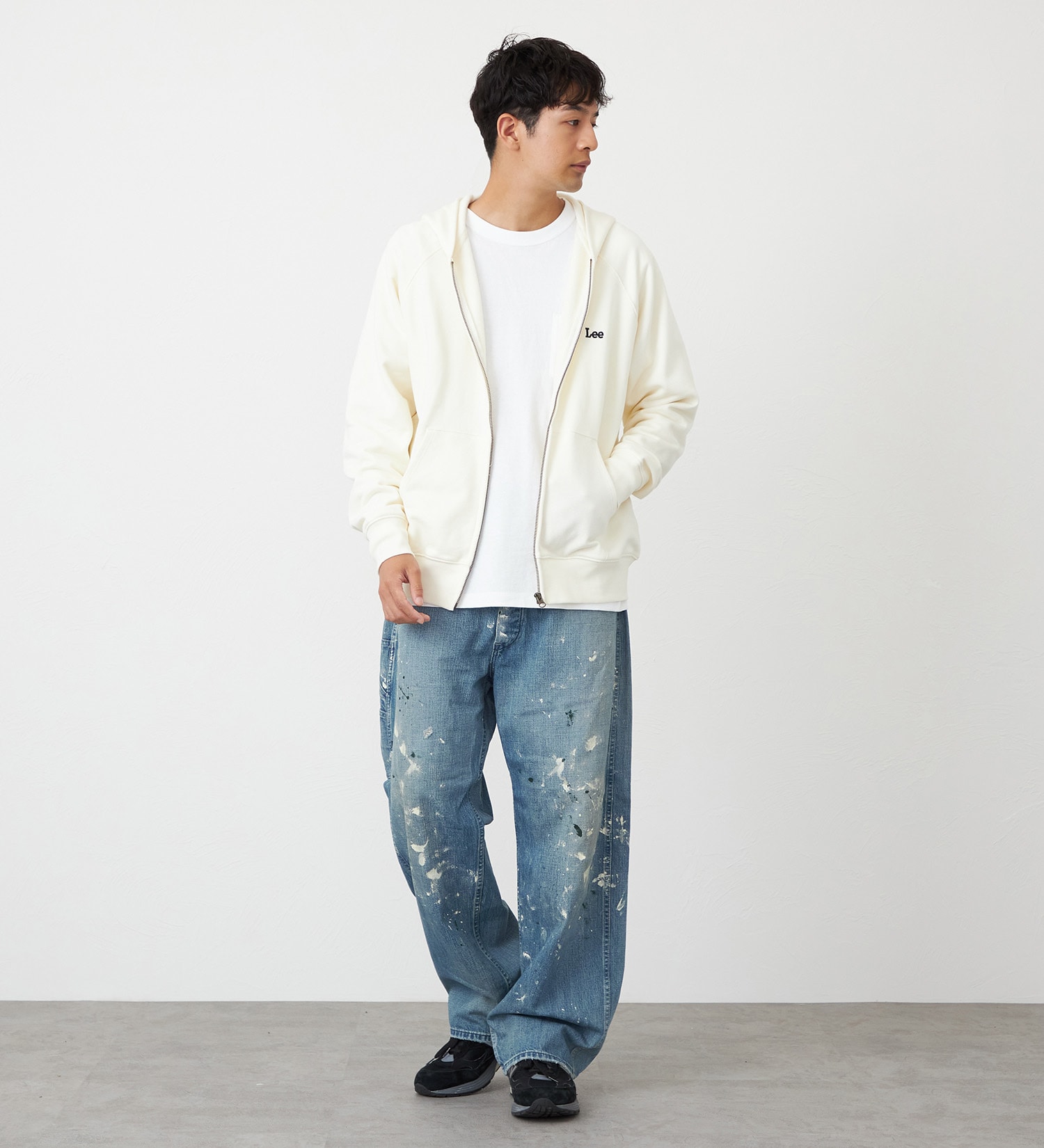 Lee(リー)のジップアップスウェットパーカー【アウトレット店舗・WEB限定】|トップス/パーカー/メンズ|アイボリー