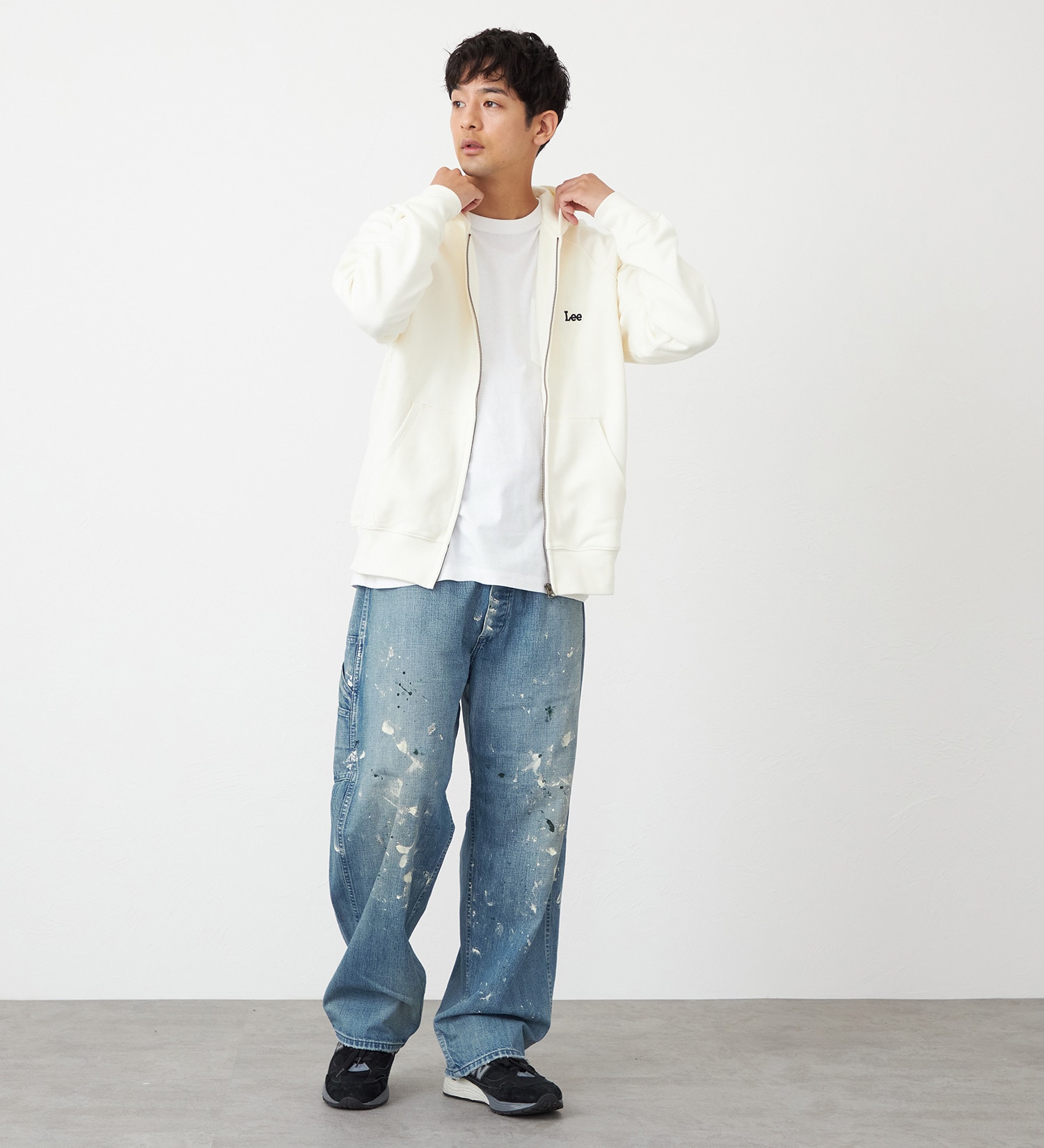 Lee(リー)のジップアップスウェットパーカー【アウトレット店舗・WEB限定】|トップス/パーカー/メンズ|アイボリー