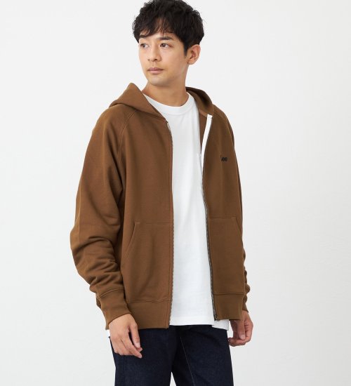 Lee(リー)のジップアップスウェットパーカー【アウトレット店舗・WEB限定】|トップス/パーカー/メンズ|モカ