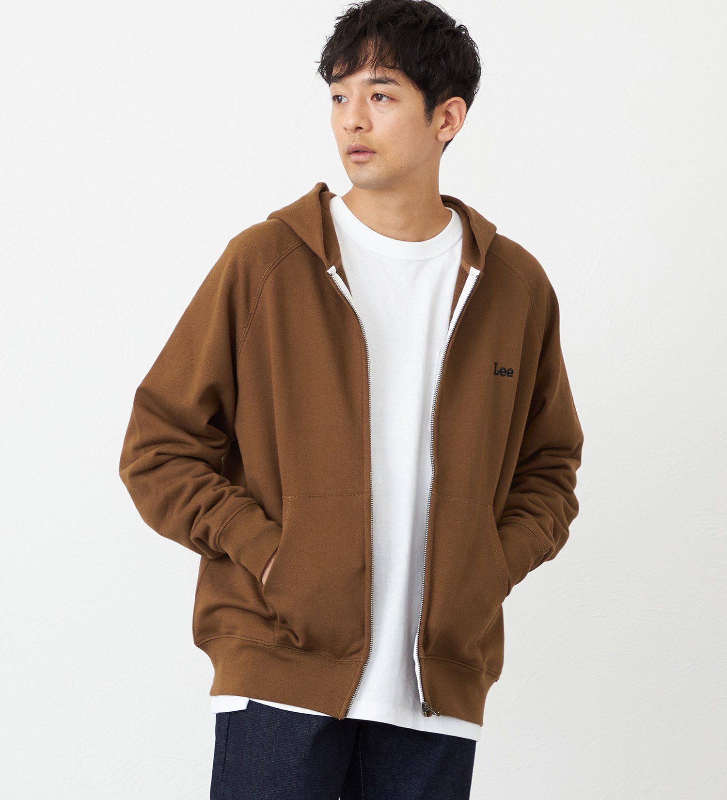 Lee(リー)のジップアップスウェットパーカー【アウトレット店舗・WEB限定】|トップス/パーカー/メンズ|モカ