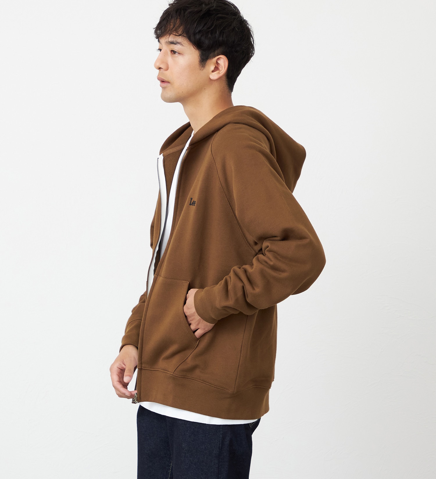 Lee(リー)のジップアップスウェットパーカー【アウトレット店舗・WEB限定】|トップス/パーカー/メンズ|モカ