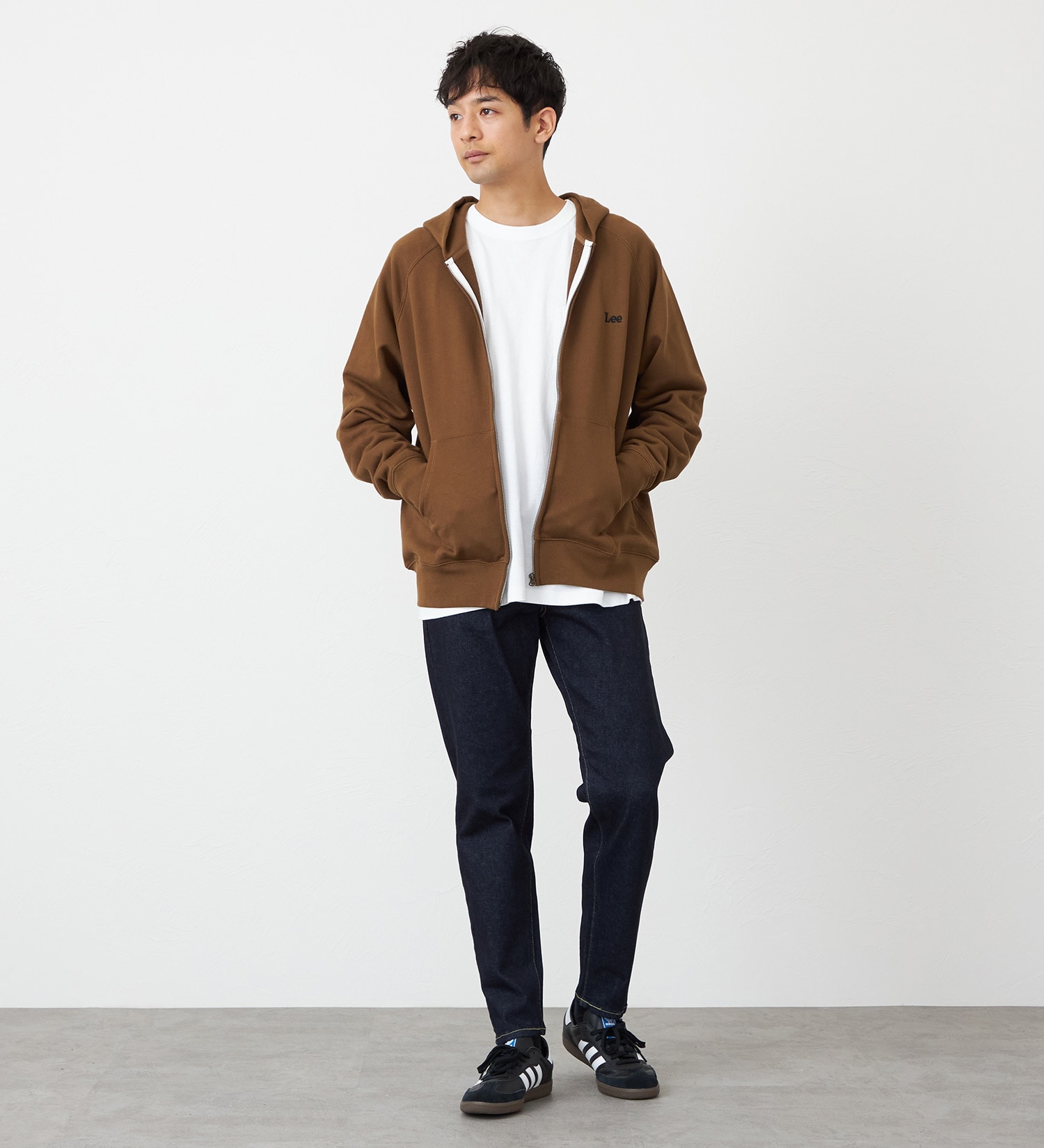 Lee(リー)のジップアップスウェットパーカー【アウトレット店舗・WEB限定】|トップス/パーカー/メンズ|モカ