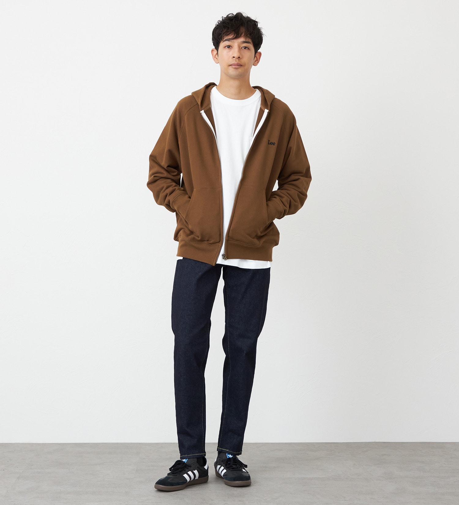 Lee(リー)のジップアップスウェットパーカー【アウトレット店舗・WEB限定】|トップス/パーカー/メンズ|モカ