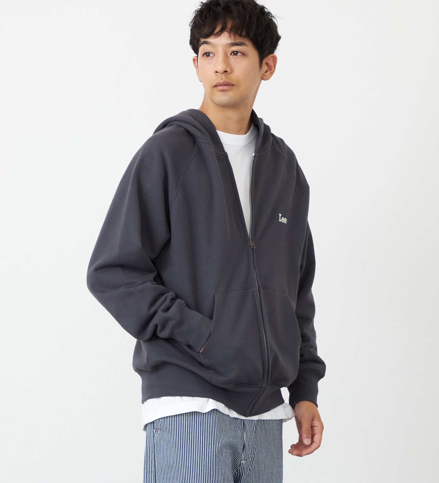 Lee(リー)のジップアップスウェットパーカー【アウトレット店舗・WEB限定】|トップス/パーカー/メンズ|チャコールグレー