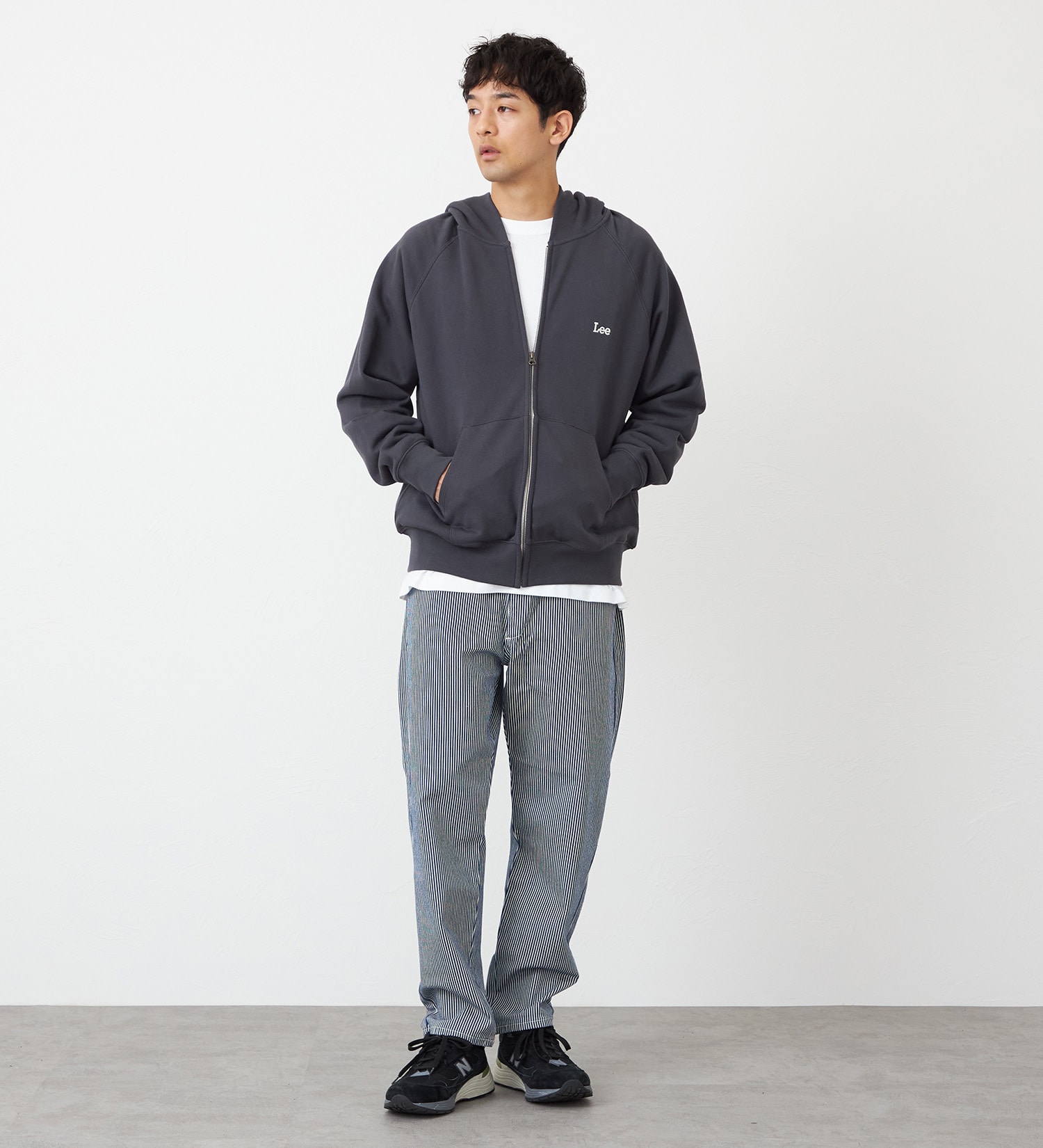 Lee(リー)のジップアップスウェットパーカー【アウトレット店舗・WEB限定】|トップス/パーカー/メンズ|チャコールグレー