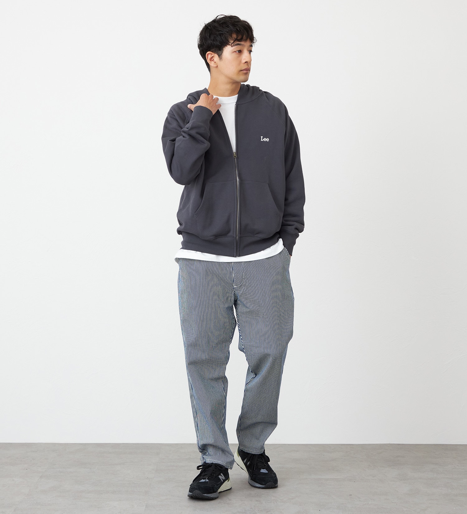 Lee(リー)のジップアップスウェットパーカー【アウトレット店舗・WEB限定】|トップス/パーカー/メンズ|チャコールグレー