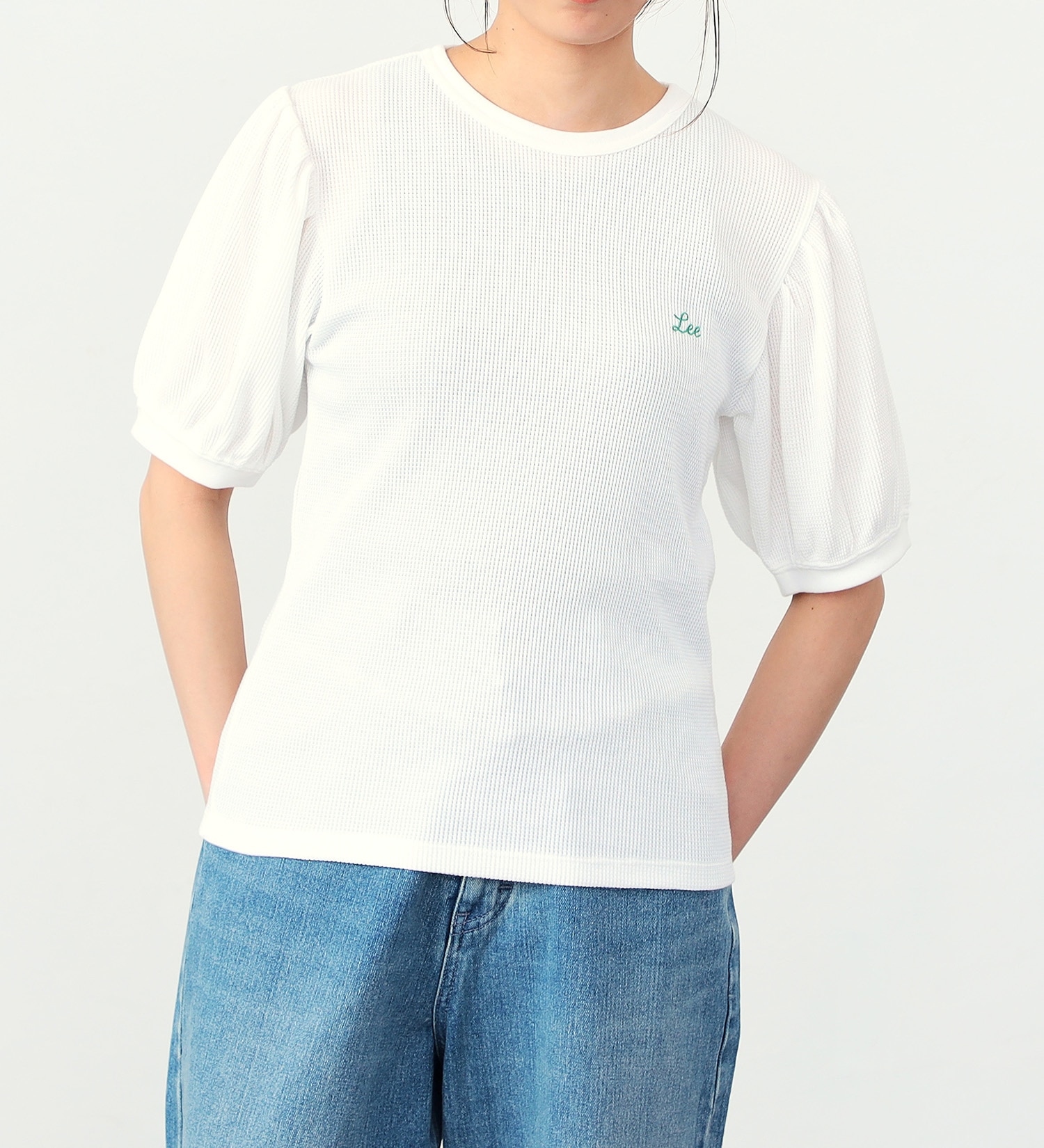 Lee(リー)のパフスリーブTシャツ【アウトレット店舗・WEB限定】|トップス/Tシャツ/カットソー/レディース|ホワイト