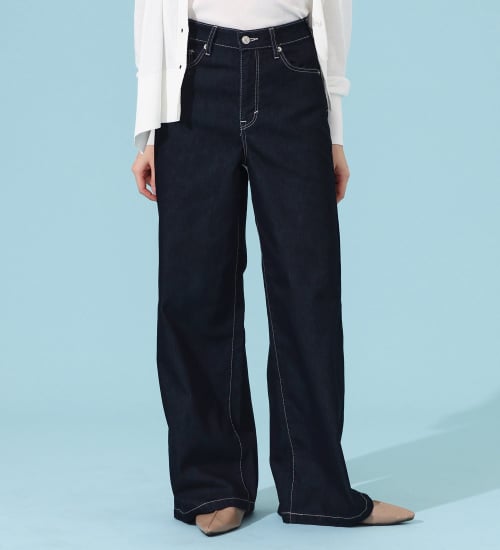 EDWIN(エドウイン)のCOOLサマーワイドデニムパンツ【涼】【アウトレット店舗・WEB限定商品】|パンツ/デニム / ジーンズパンツ/レディース|インディゴブルー