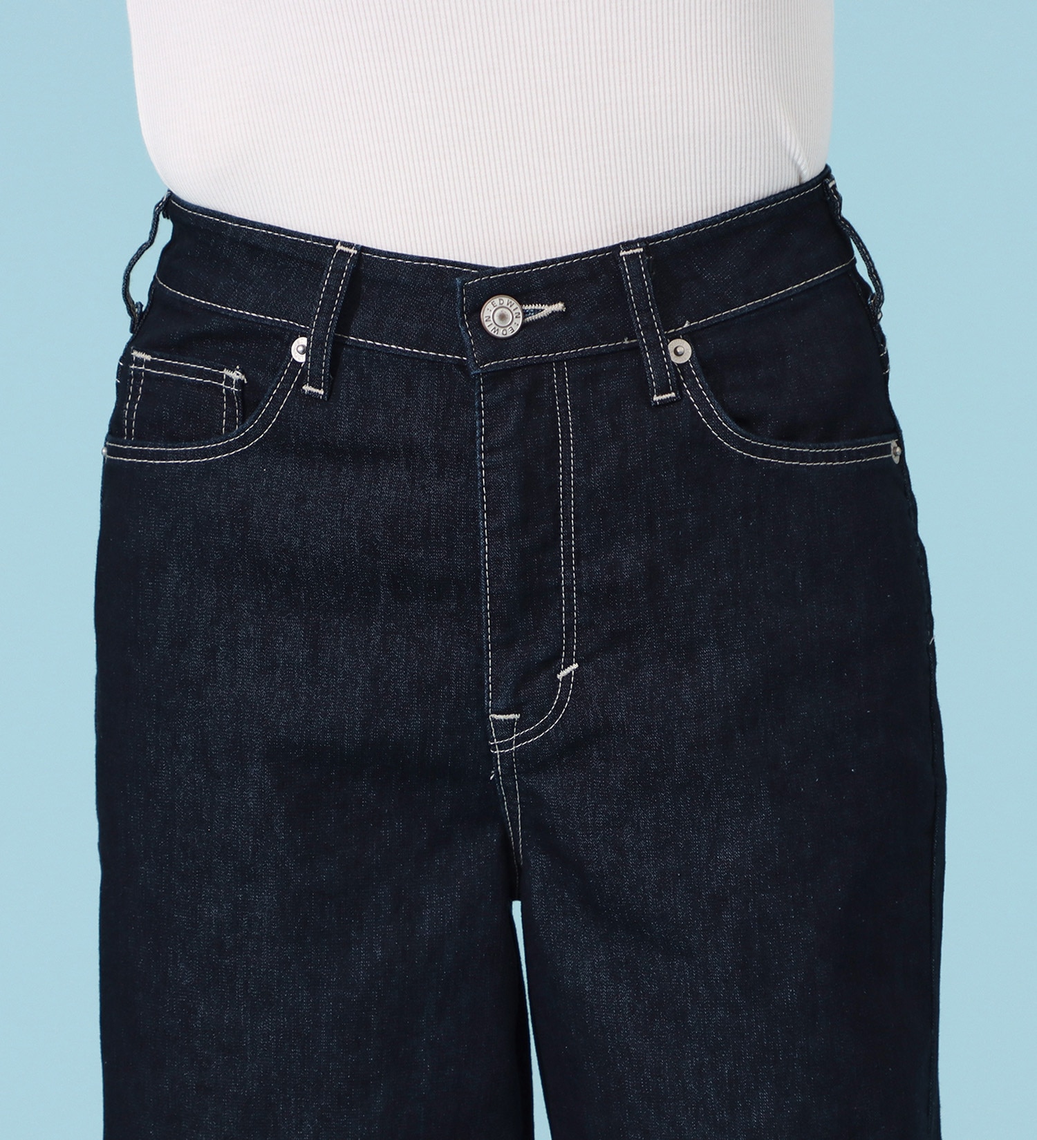 EDWIN(エドウイン)のCOOLサマーワイドデニムパンツ【涼】【アウトレット店舗・WEB限定商品】|パンツ/デニム / ジーンズパンツ/レディース|インディゴブルー