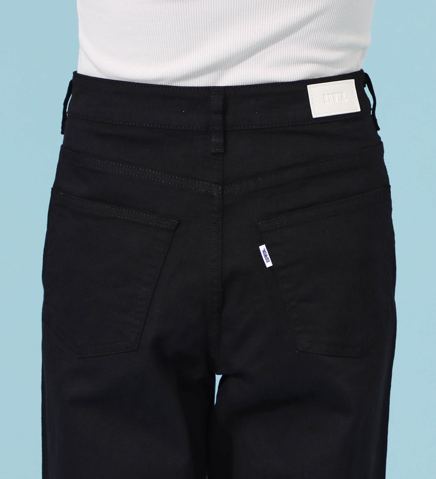 EDWIN(エドウイン)のCOOLサマーワイドデニムパンツ【涼】【アウトレット店舗・WEB限定商品】|パンツ/パンツ/レディース|ブラック