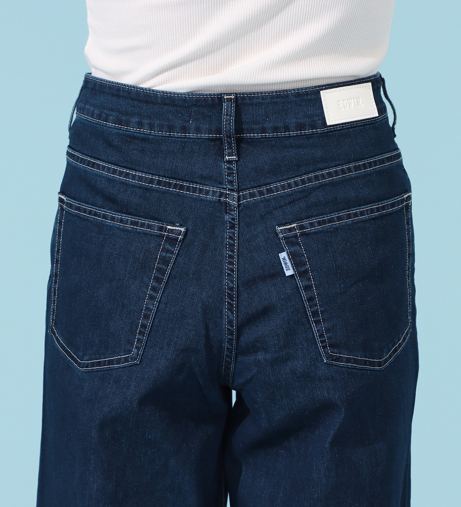 EDWIN(エドウイン)のCOOLサマーワイドデニムパンツ【涼】【アウトレット店舗・WEB限定商品】|パンツ/デニム / ジーンズパンツ/レディース|中色ブルー