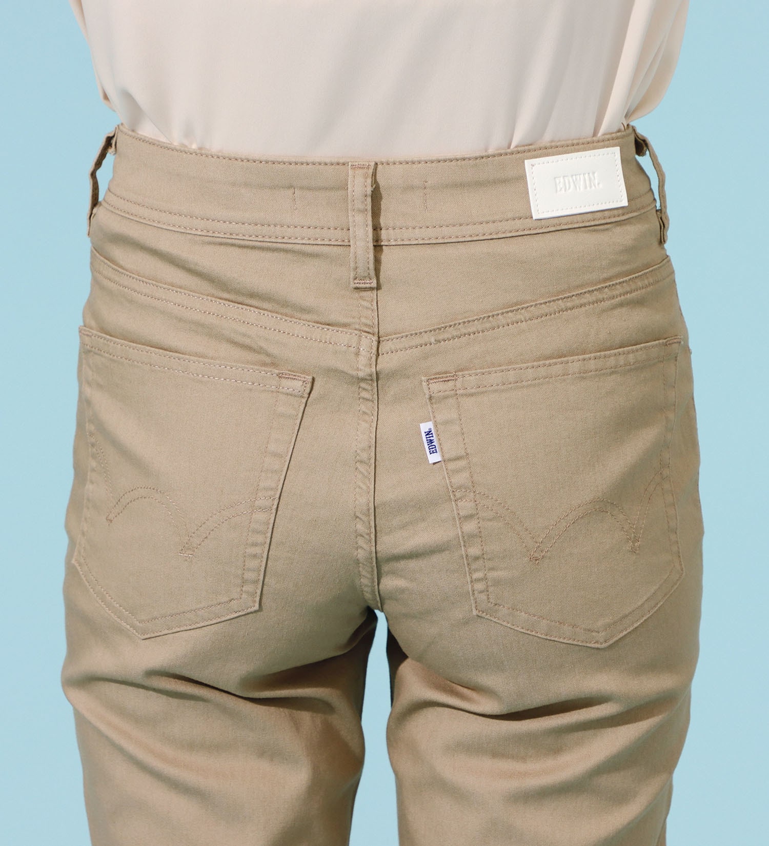 EDWIN(エドウイン)のCOOLサマーストレートデニムパンツ【涼】【アウトレット店舗・WEB限定商品】|パンツ/パンツ/レディース|ベージュ