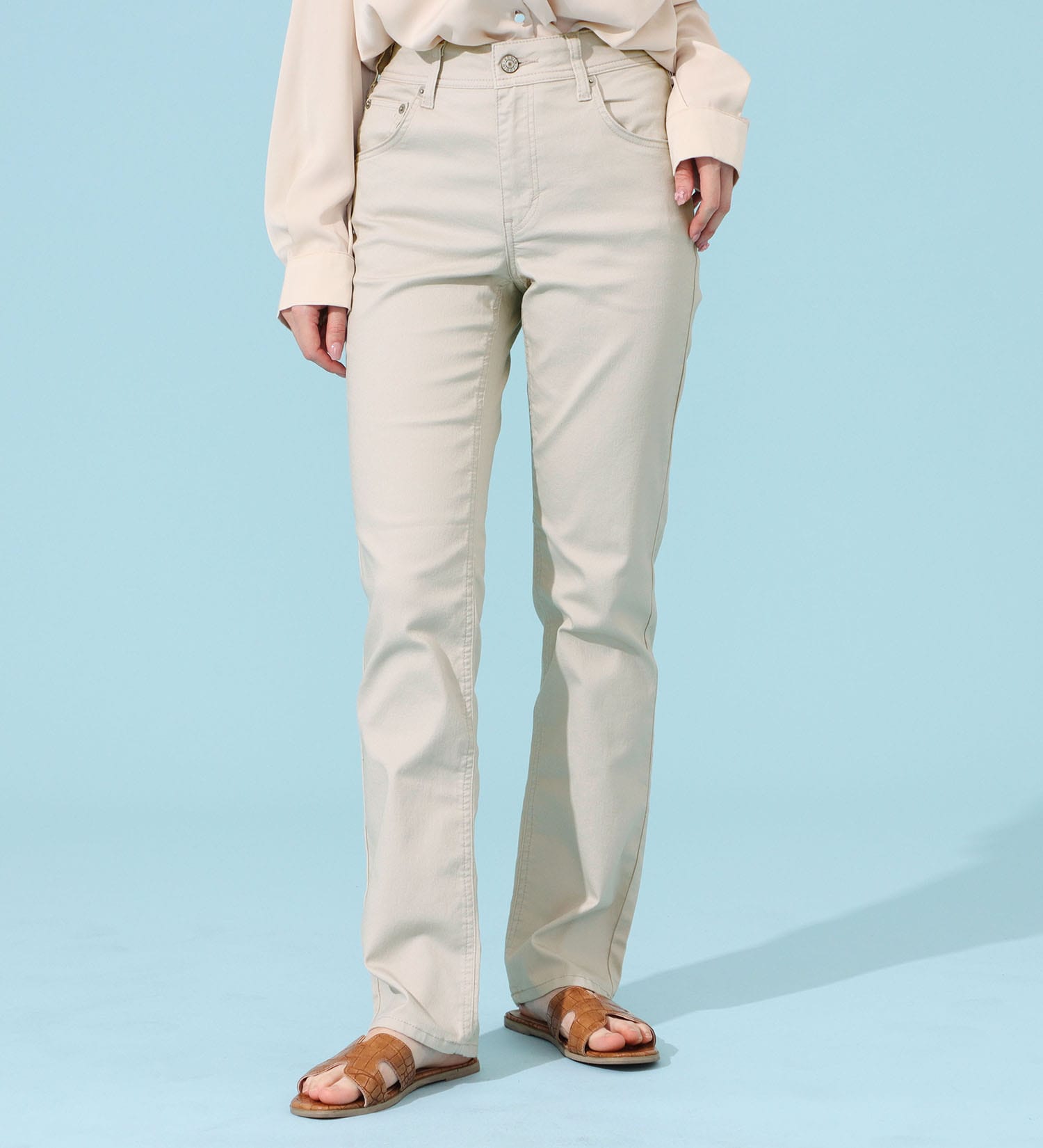 EDWIN(エドウイン)のCOOLサマーストレートデニムパンツ【涼】【アウトレット店舗・WEB限定商品】|パンツ/パンツ/レディース|アイボリー