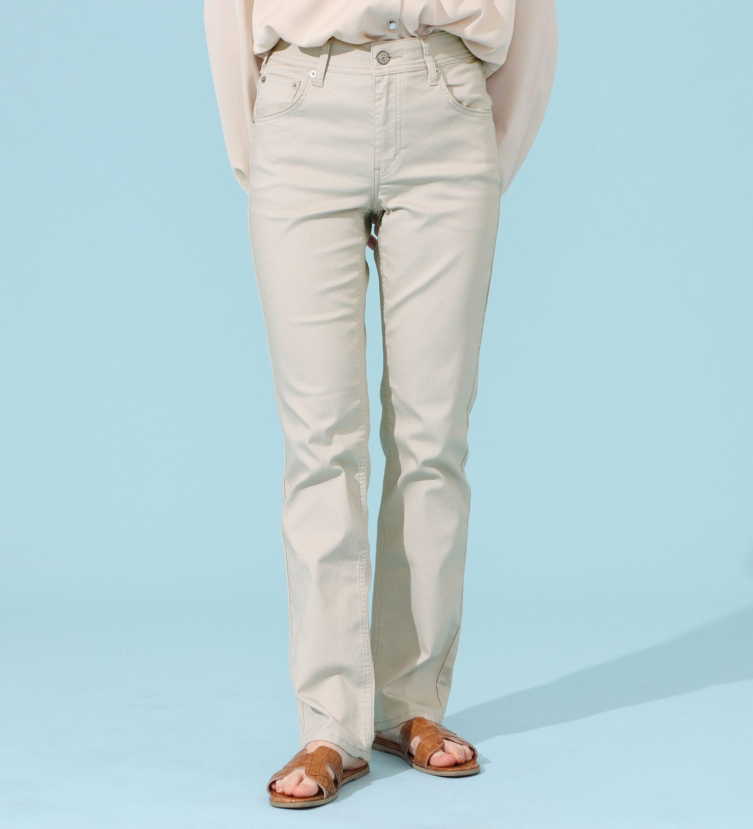 EDWIN(エドウイン)のCOOLサマーストレートデニムパンツ【涼】【アウトレット店舗・WEB限定商品】|パンツ/パンツ/レディース|アイボリー