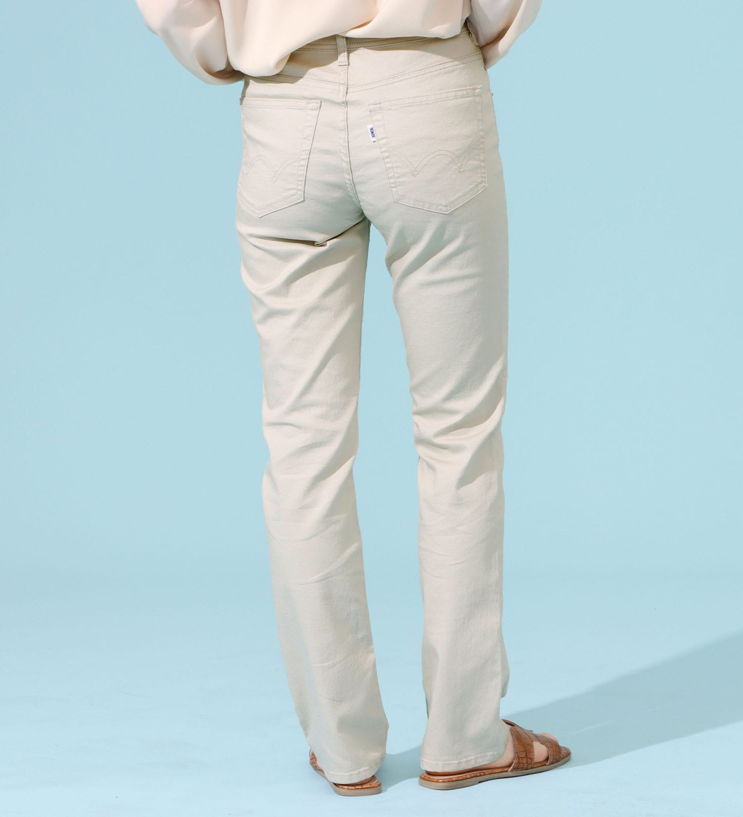 EDWIN(エドウイン)のCOOLサマーストレートデニムパンツ【涼】【アウトレット店舗・WEB限定商品】|パンツ/パンツ/レディース|アイボリー