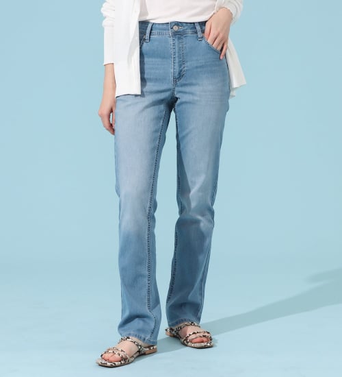 EDWIN(エドウイン)のCOOLサマーストレートデニムパンツ【涼】【アウトレット店舗・WEB限定商品】|パンツ/デニム / ジーンズパンツ/レディース|淡色ブルー