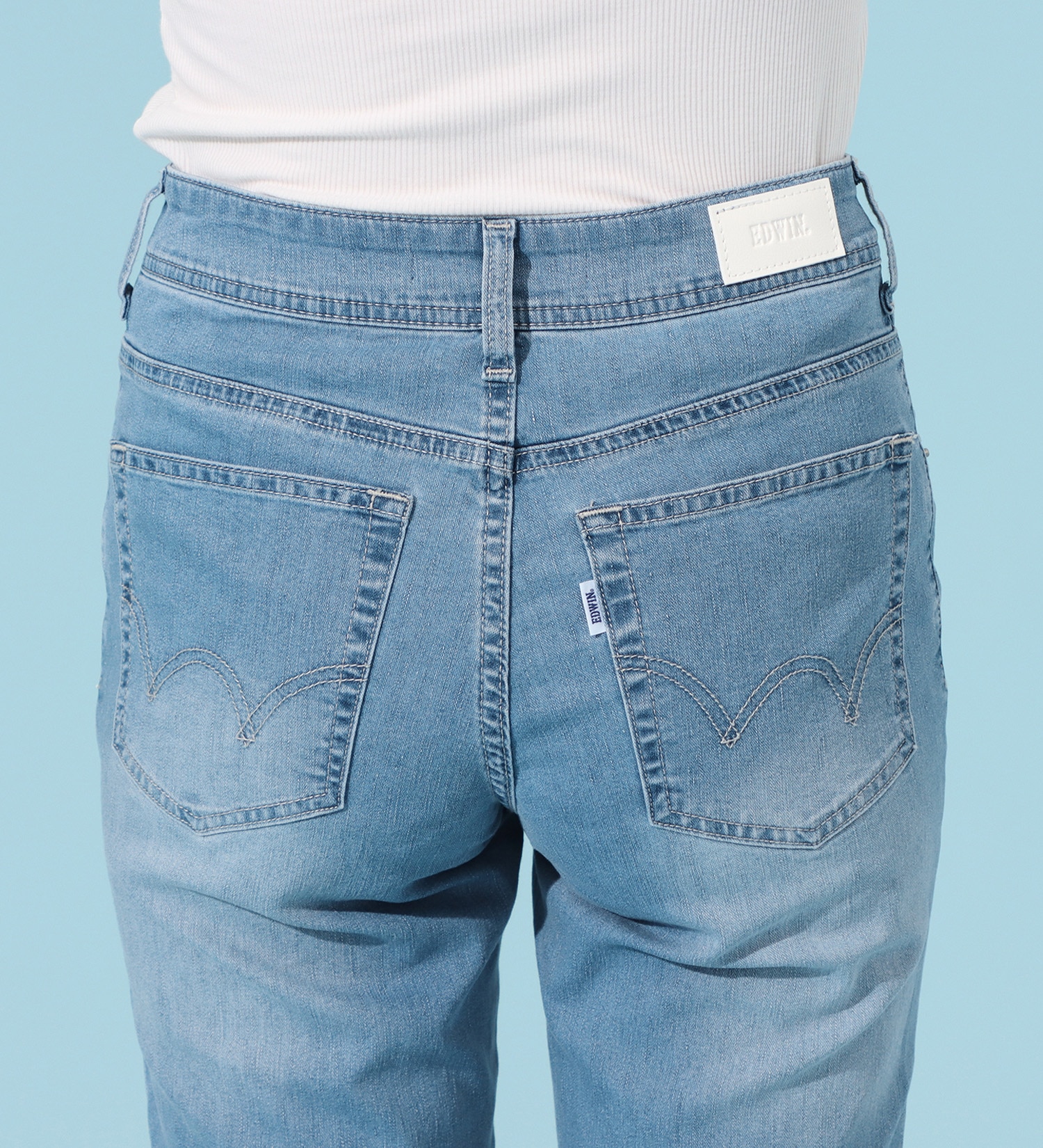 EDWIN(エドウイン)のCOOLサマーストレートデニムパンツ【涼】【アウトレット店舗・WEB限定商品】|パンツ/デニム / ジーンズパンツ/レディース|淡色ブルー