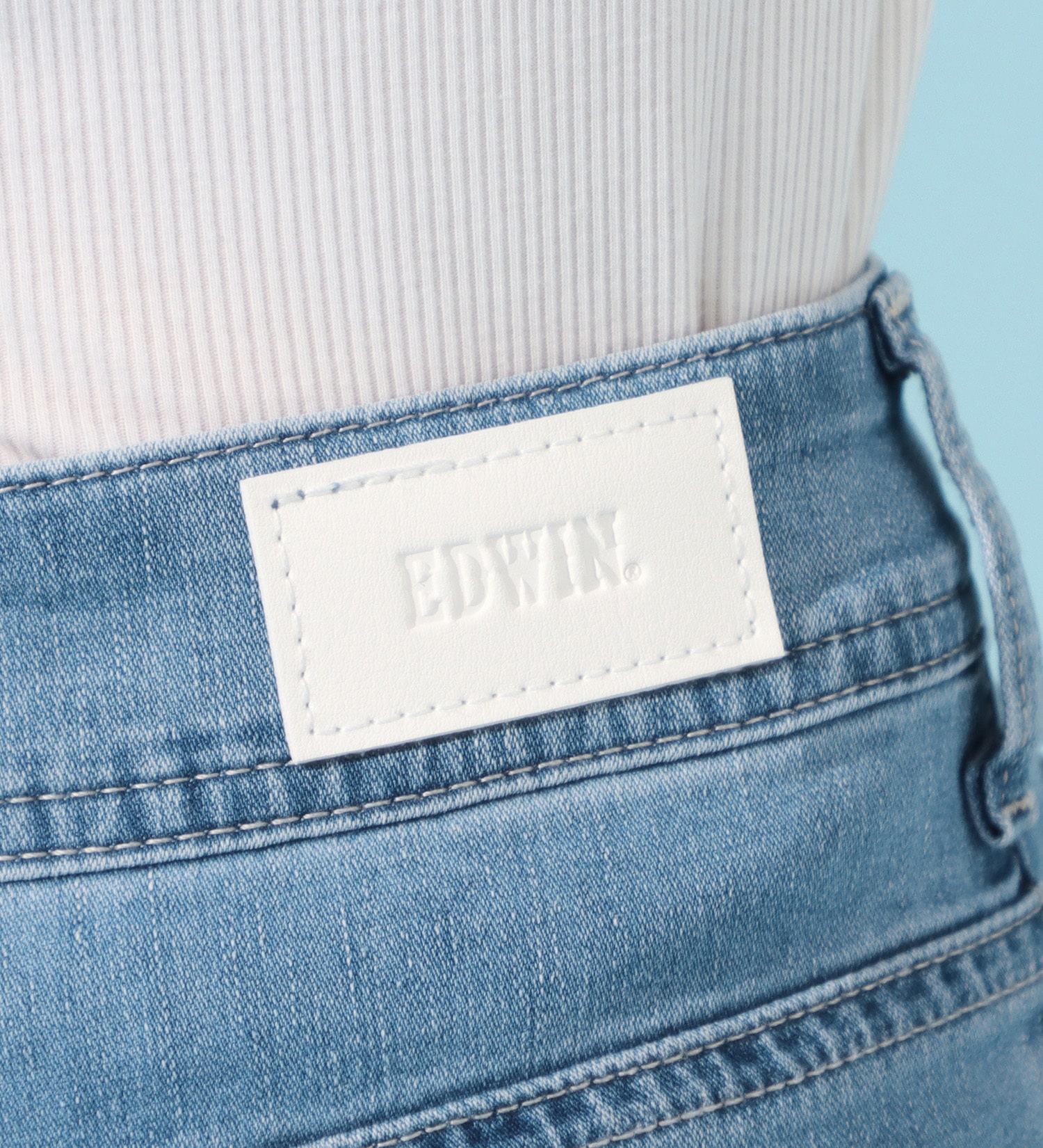 EDWIN(エドウイン)のCOOLサマーストレートデニムパンツ【涼】【アウトレット店舗・WEB限定商品】|パンツ/デニム / ジーンズパンツ/レディース|淡色ブルー