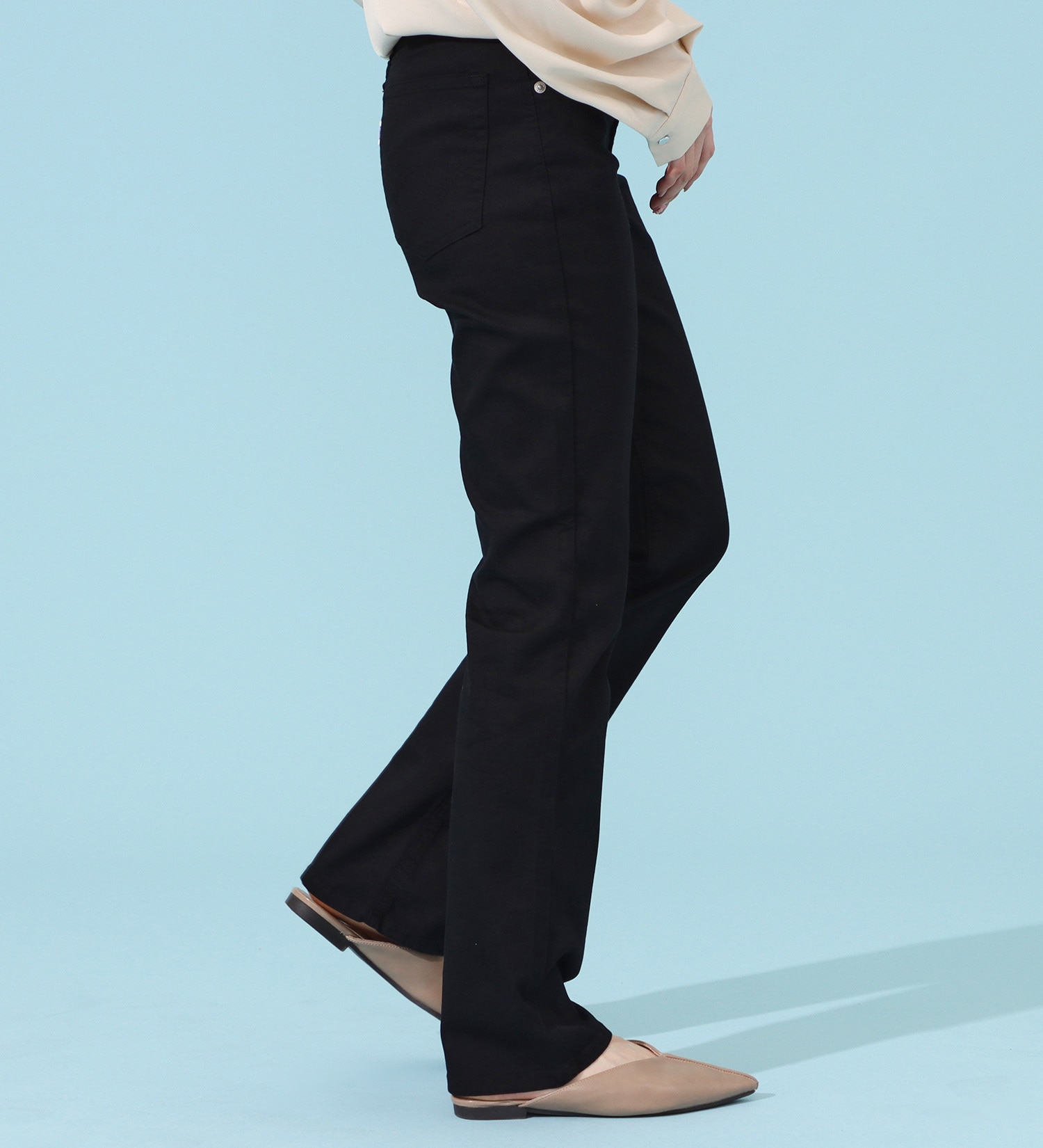 EDWIN(エドウイン)のCOOLサマーストレートデニムパンツ【涼】【アウトレット店舗・WEB限定商品】|パンツ/パンツ/レディース|ブラック