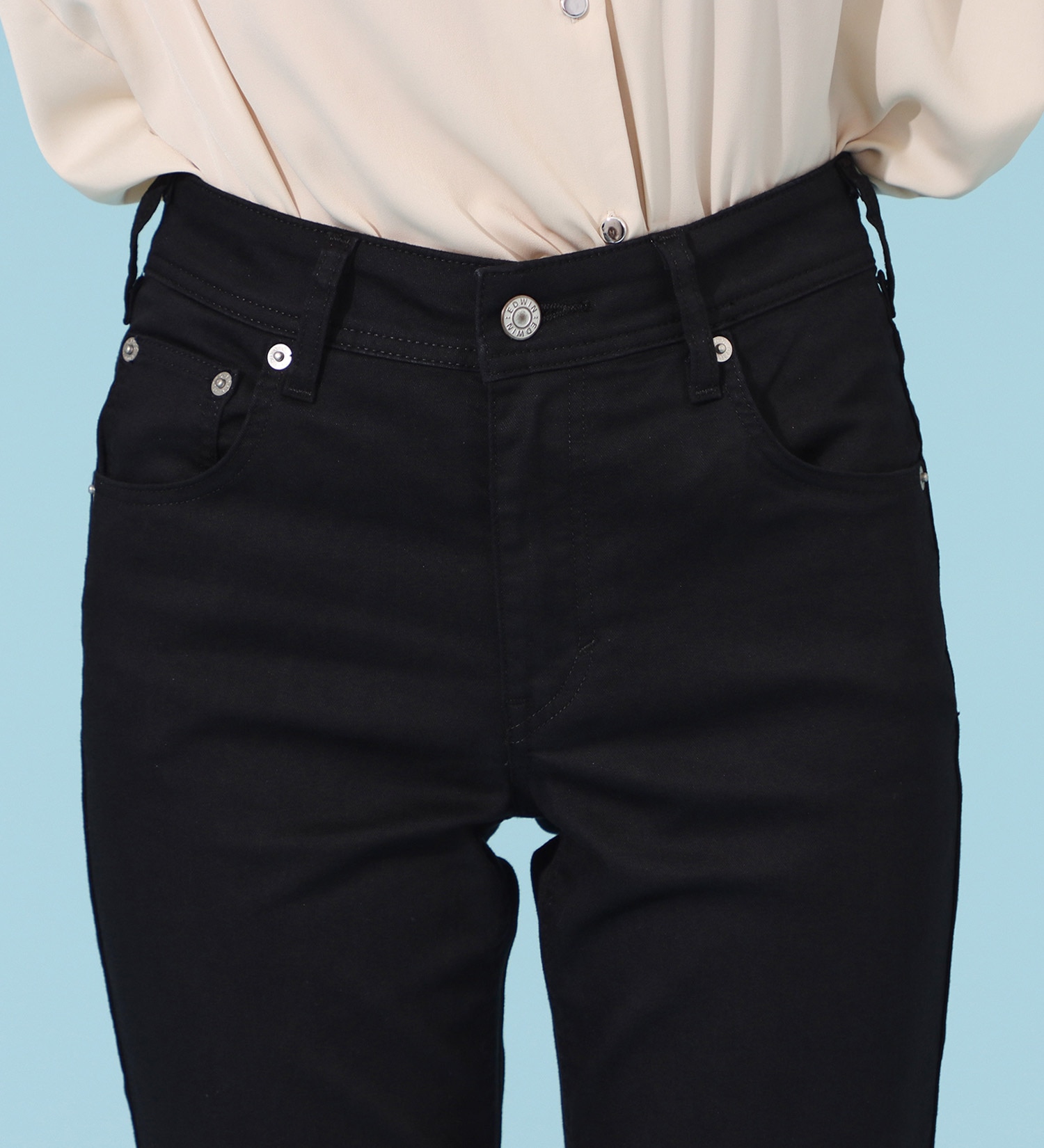 EDWIN(エドウイン)のCOOLサマーストレートデニムパンツ【涼】【アウトレット店舗・WEB限定商品】|パンツ/パンツ/レディース|ブラック