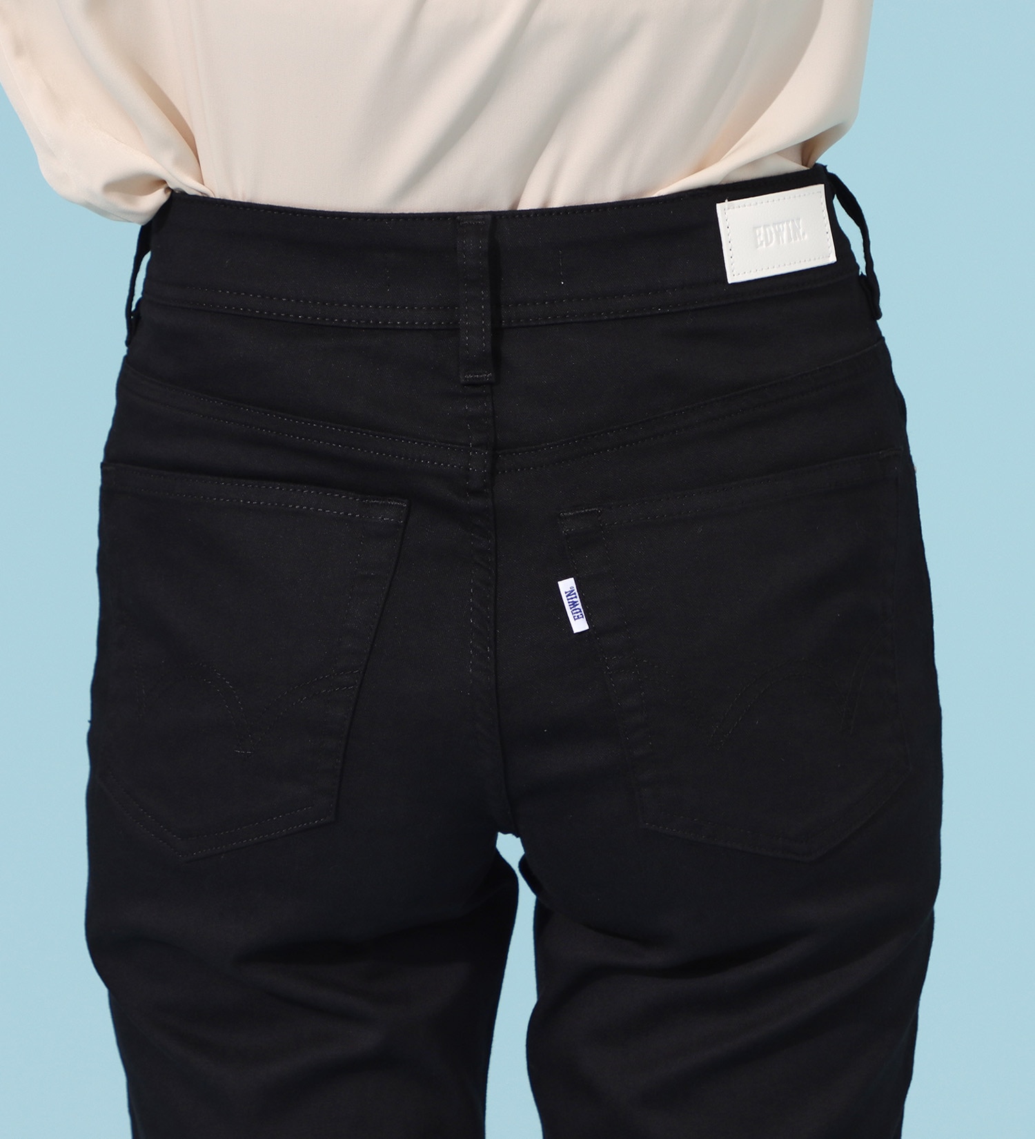 EDWIN(エドウイン)のCOOLサマーストレートデニムパンツ【涼】【アウトレット店舗・WEB限定商品】|パンツ/パンツ/レディース|ブラック
