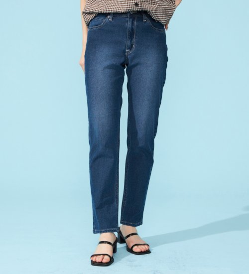 EDWIN(エドウイン)の【カート割10％OFF】【涼】COOL テーパードデニムパンツ【アウトレット店舗・WEB限定】|パンツ/パンツ/レディース|中色ブルー