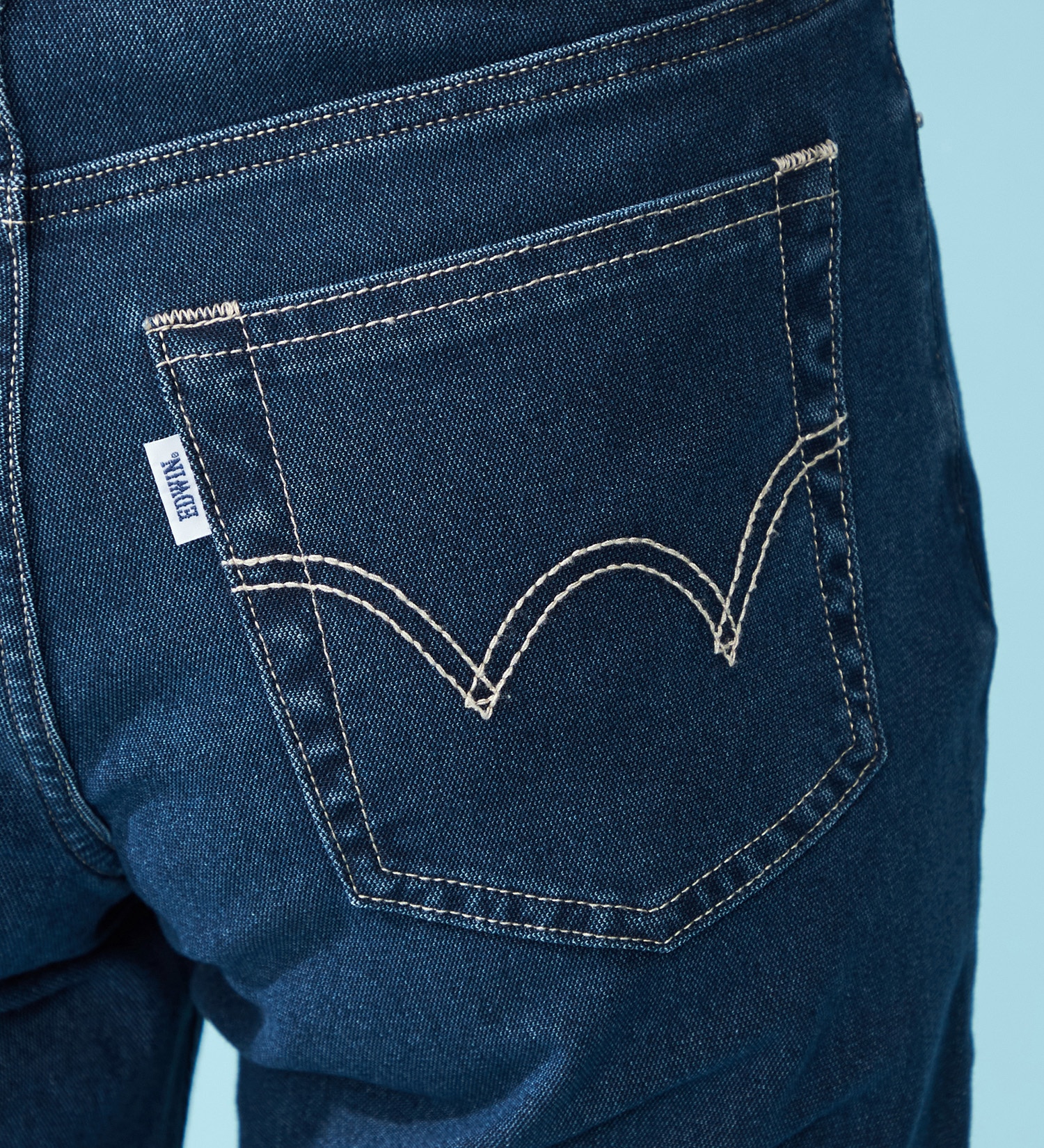 EDWIN(エドウイン)の【試着対象】【涼】COOL テーパードデニムパンツ【アウトレット店舗・WEB限定】|パンツ/パンツ/レディース|中色ブルー