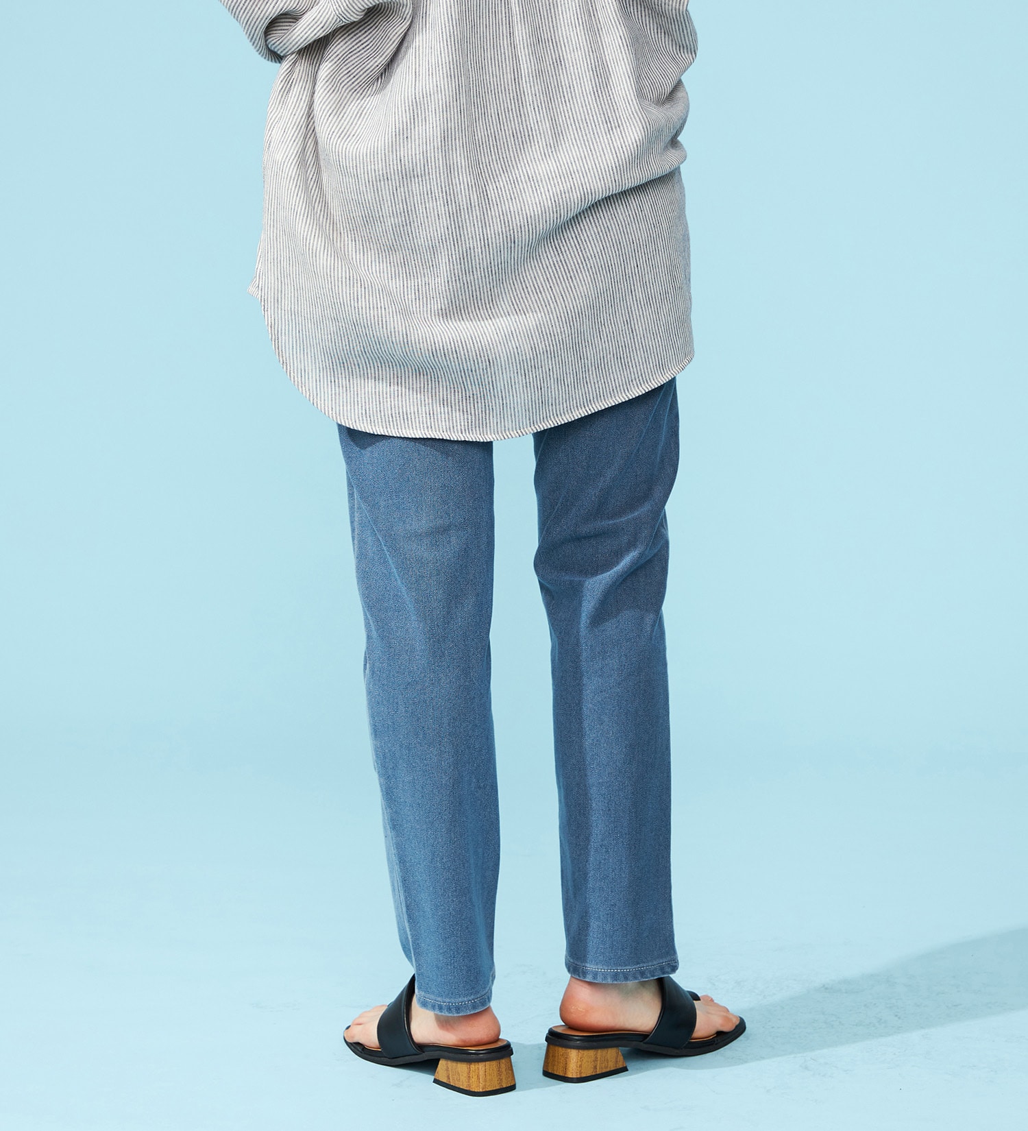 EDWIN(エドウイン)の【試着対象】【涼】COOL テーパードデニムパンツ【アウトレット店舗・WEB限定】|パンツ/パンツ/レディース|淡色ブルー