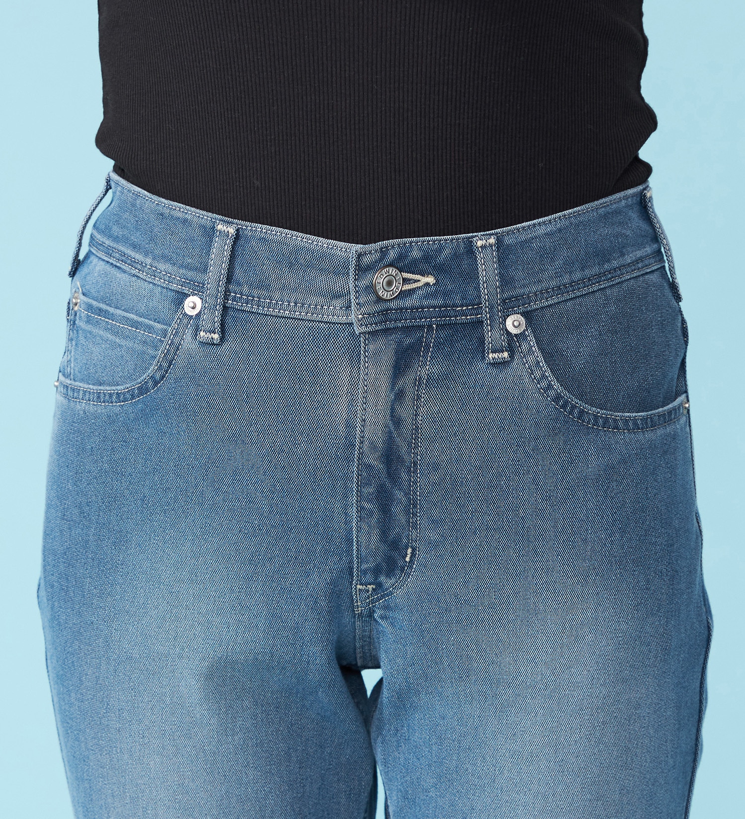 EDWIN(エドウイン)の【試着対象】【涼】COOL テーパードデニムパンツ【アウトレット店舗・WEB限定】|パンツ/パンツ/レディース|淡色ブルー