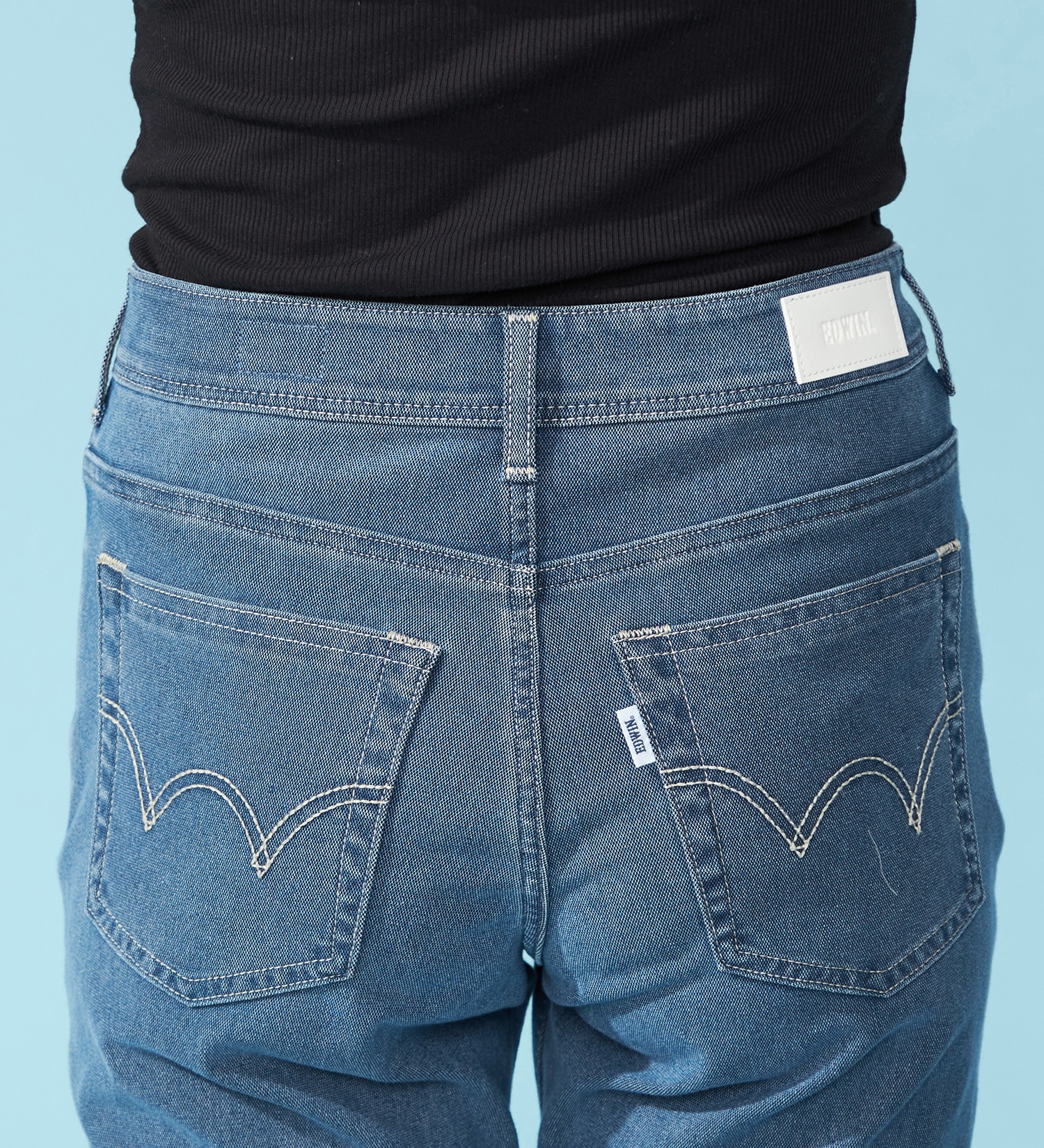EDWIN(エドウイン)の【試着対象】【涼】COOL テーパードデニムパンツ【アウトレット店舗・WEB限定】|パンツ/パンツ/レディース|淡色ブルー