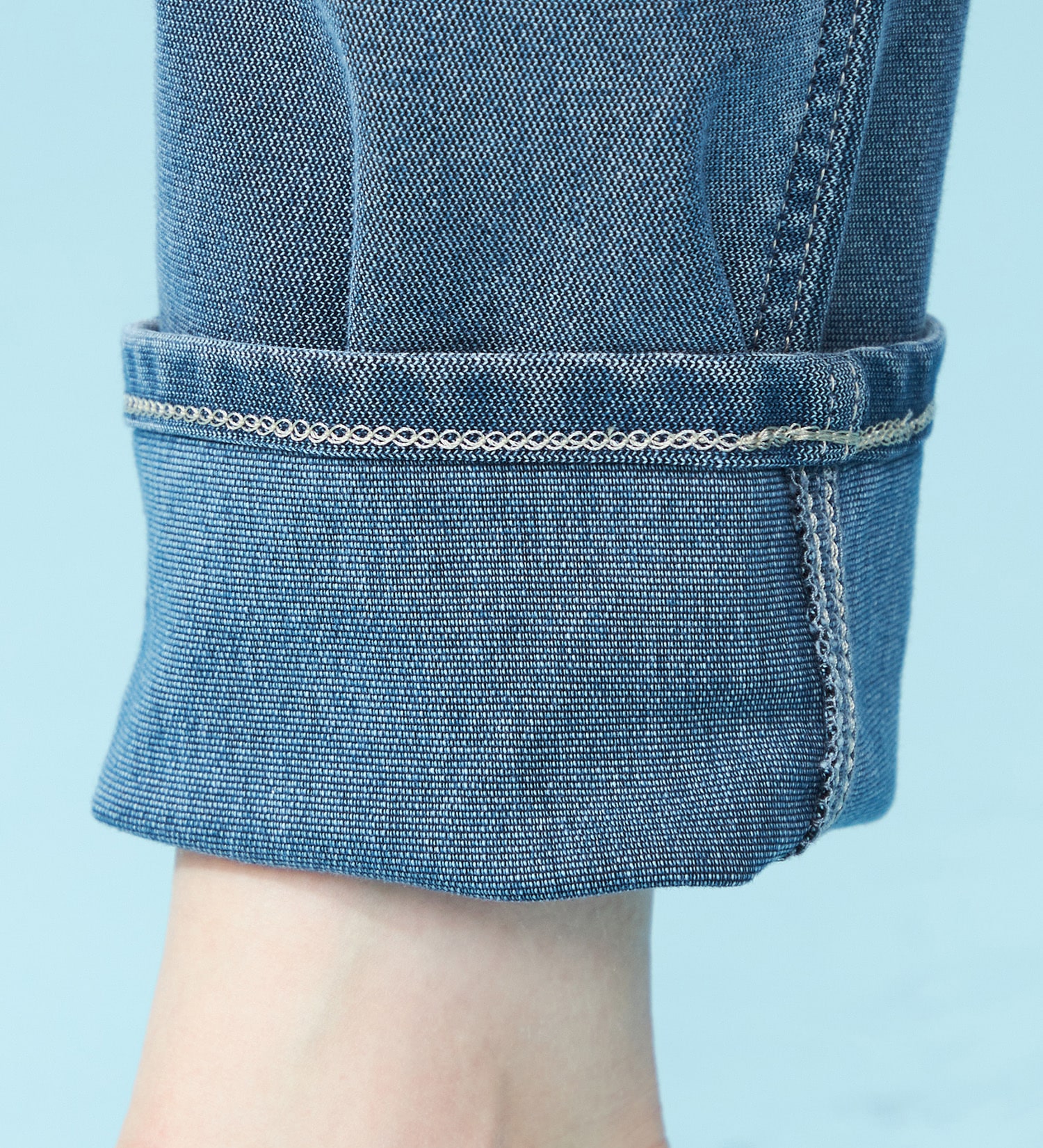 EDWIN(エドウイン)の【試着対象】【涼】COOL テーパードデニムパンツ【アウトレット店舗・WEB限定】|パンツ/パンツ/レディース|淡色ブルー