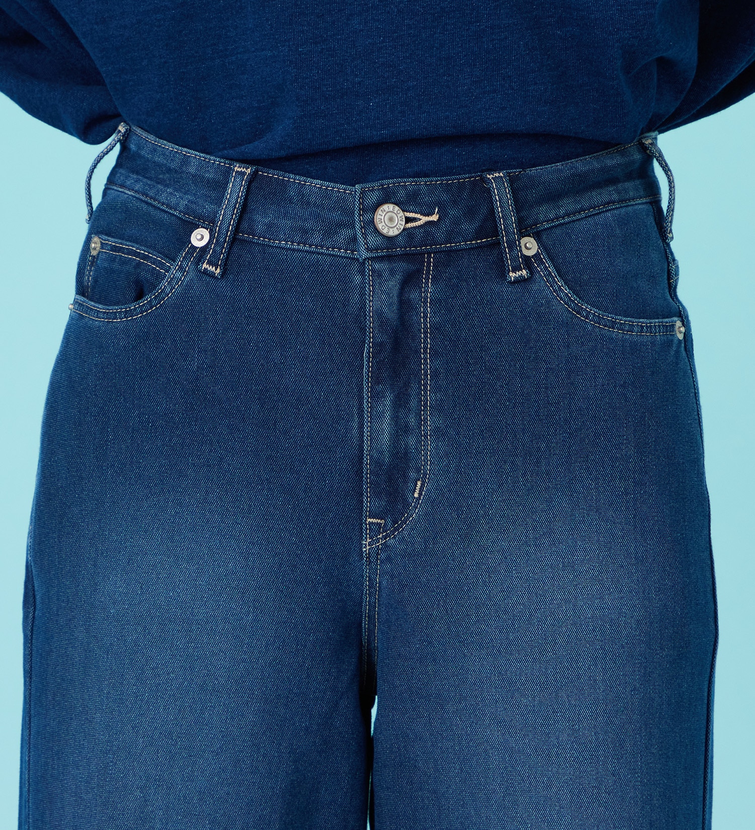 EDWIN(エドウイン)のCOOL サマーニット ワイドデニムパンツ【涼】【アウトレット店舗・WEB限定商品】|パンツ/デニム / ジーンズパンツ/レディース|中色ブルー