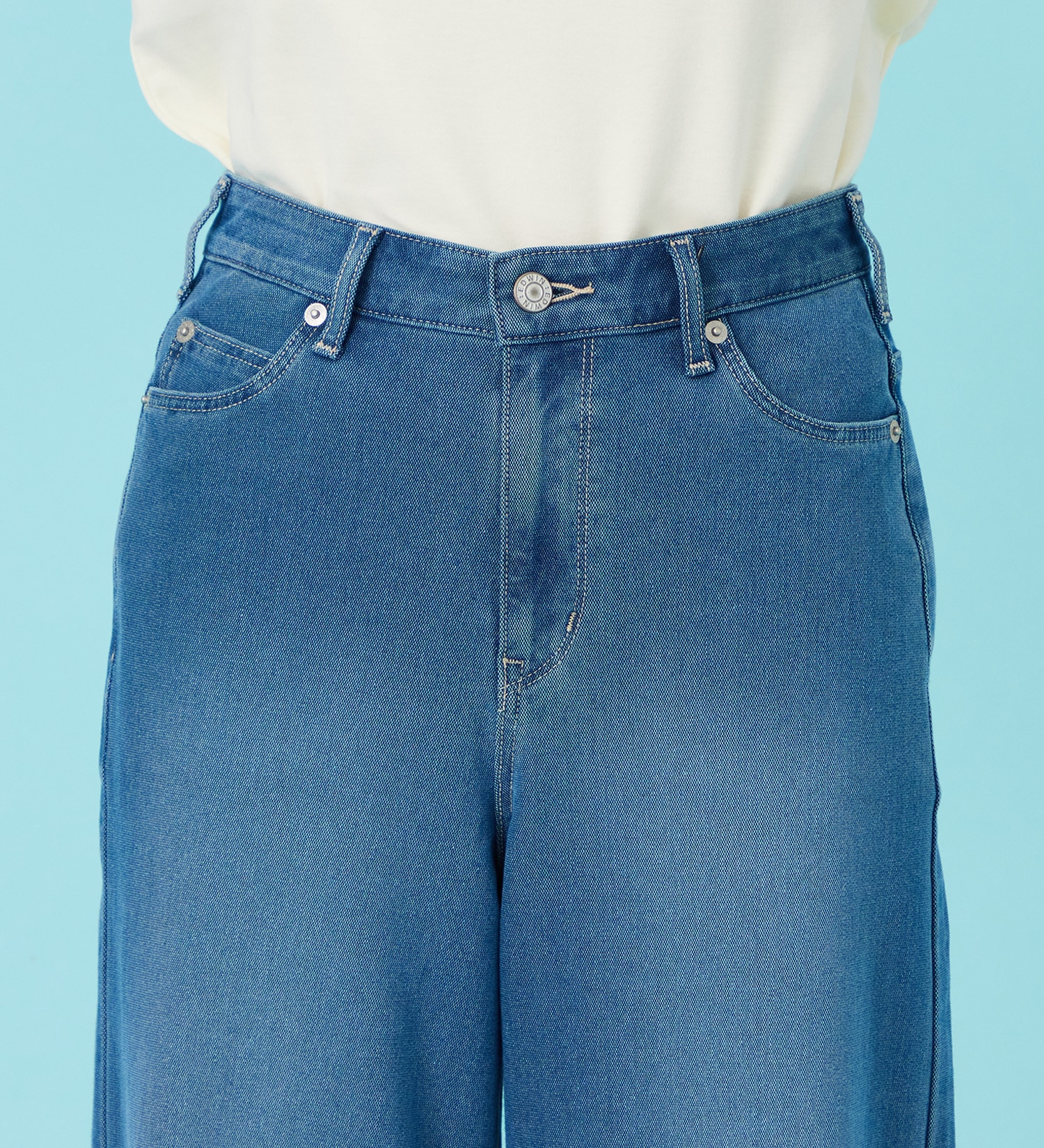 EDWIN(エドウイン)のCOOL サマーニット ワイドデニムパンツ【涼】【アウトレット店舗・WEB限定商品】|パンツ/デニム / ジーンズパンツ/レディース|淡色ブルー