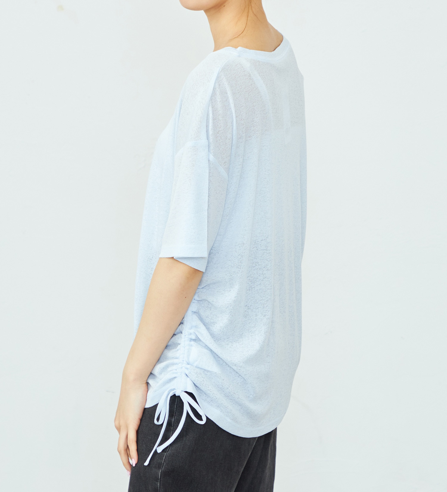 EDWIN(エドウイン)のサイドスピンドルTシャツ【アウトレット店舗・WEB限定】|トップス/Tシャツ/カットソー/レディース|ライトブルー