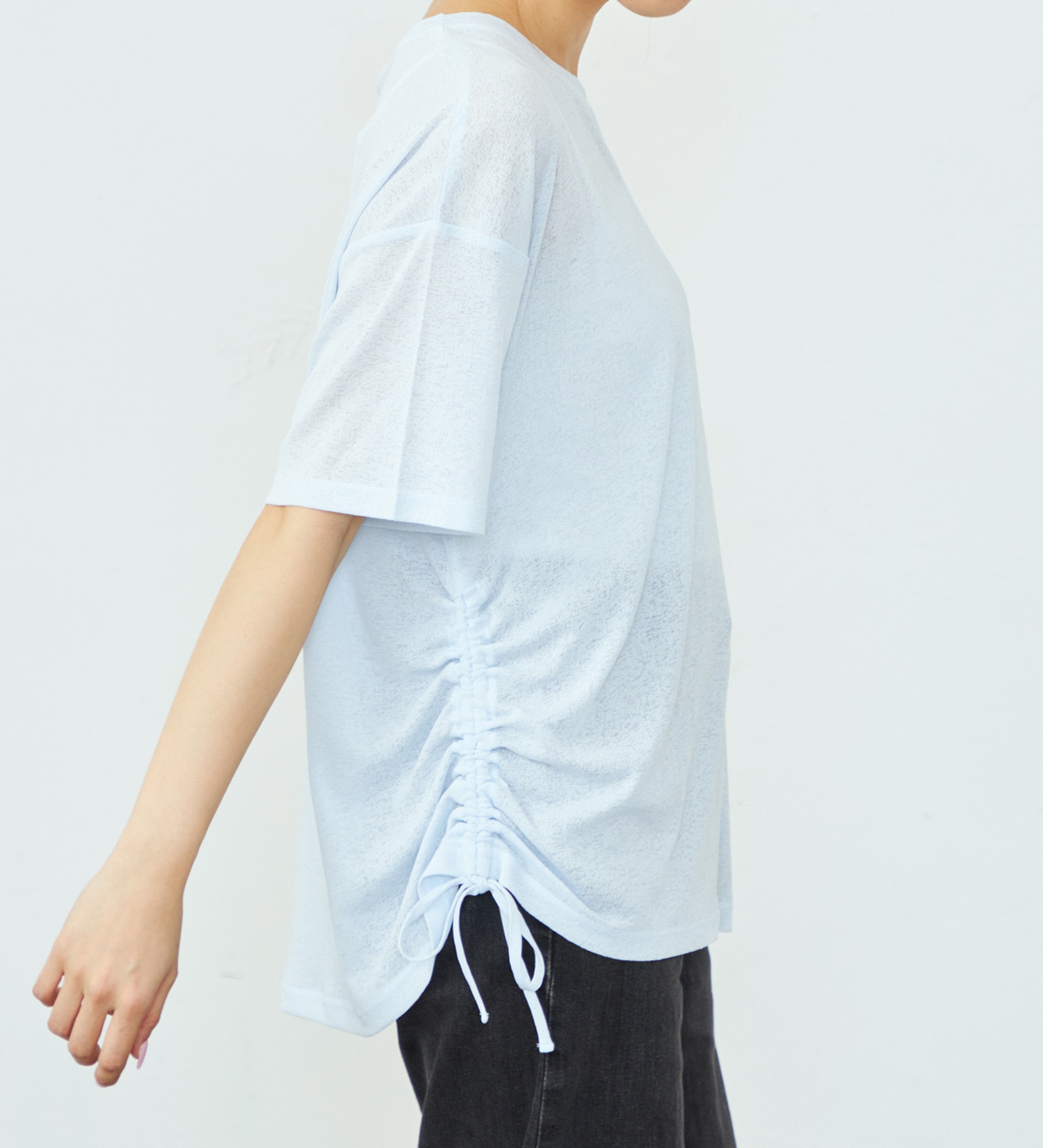EDWIN(エドウイン)のサイドスピンドルTシャツ【アウトレット店舗・WEB限定】|トップス/Tシャツ/カットソー/レディース|ライトブルー