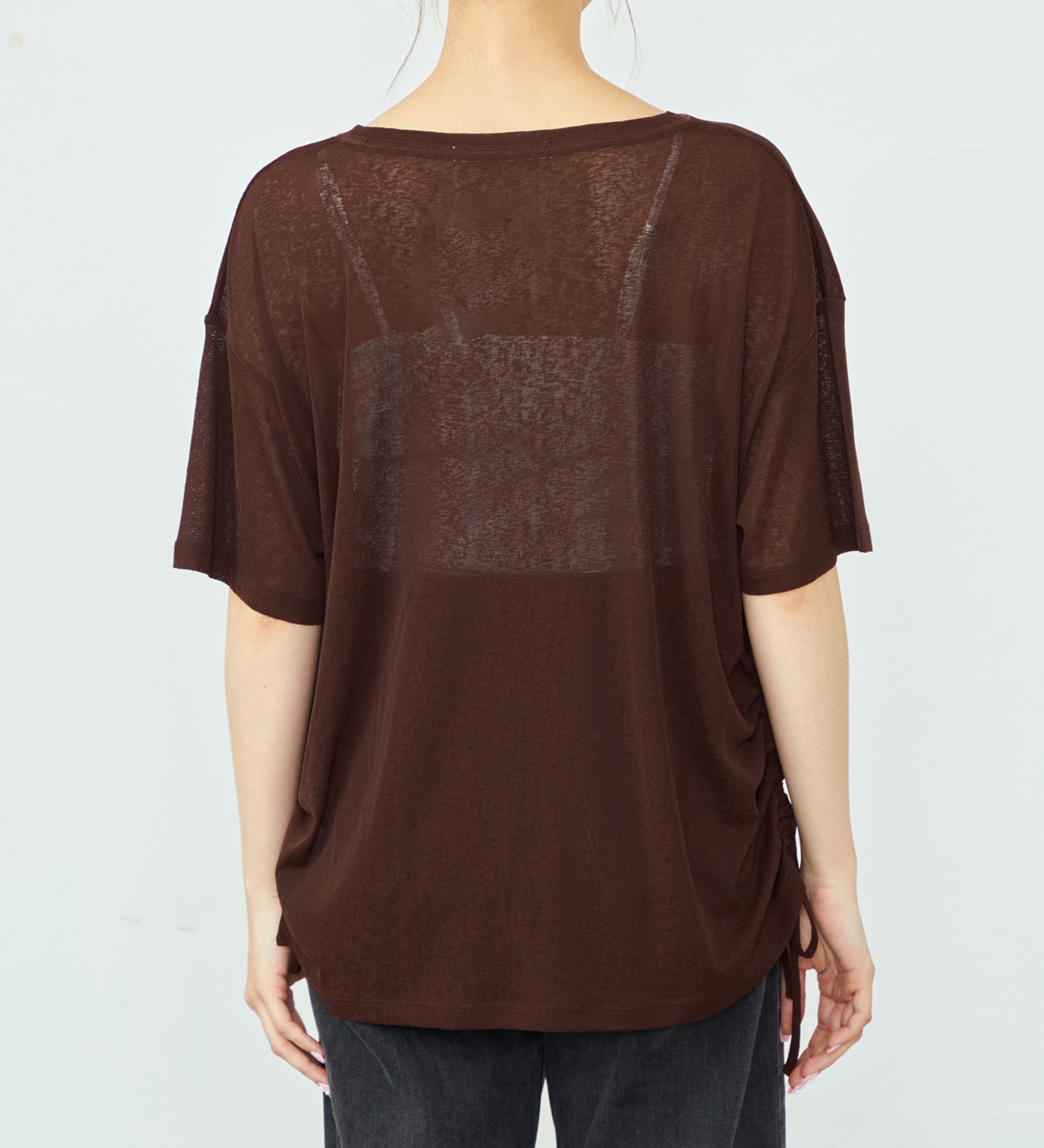 EDWIN(エドウイン)のサイドスピンドルTシャツ【アウトレット店舗・WEB限定】|トップス/Tシャツ/カットソー/レディース|ブラウン