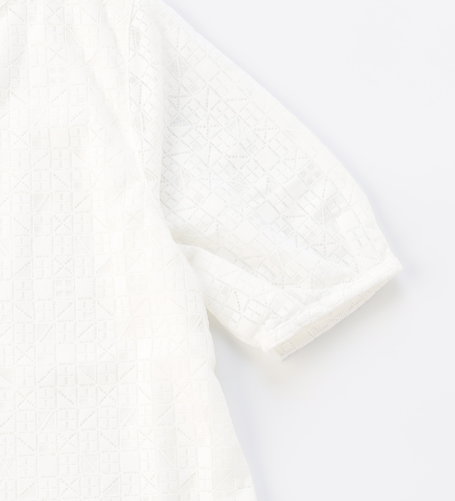EDWIN(エドウイン)の【BLACKFRIDAY】EDWIN レース キーネック プルオーバー【アウトレット店舗・WEB限定】|トップス/Tシャツ/カットソー/レディース|ホワイト