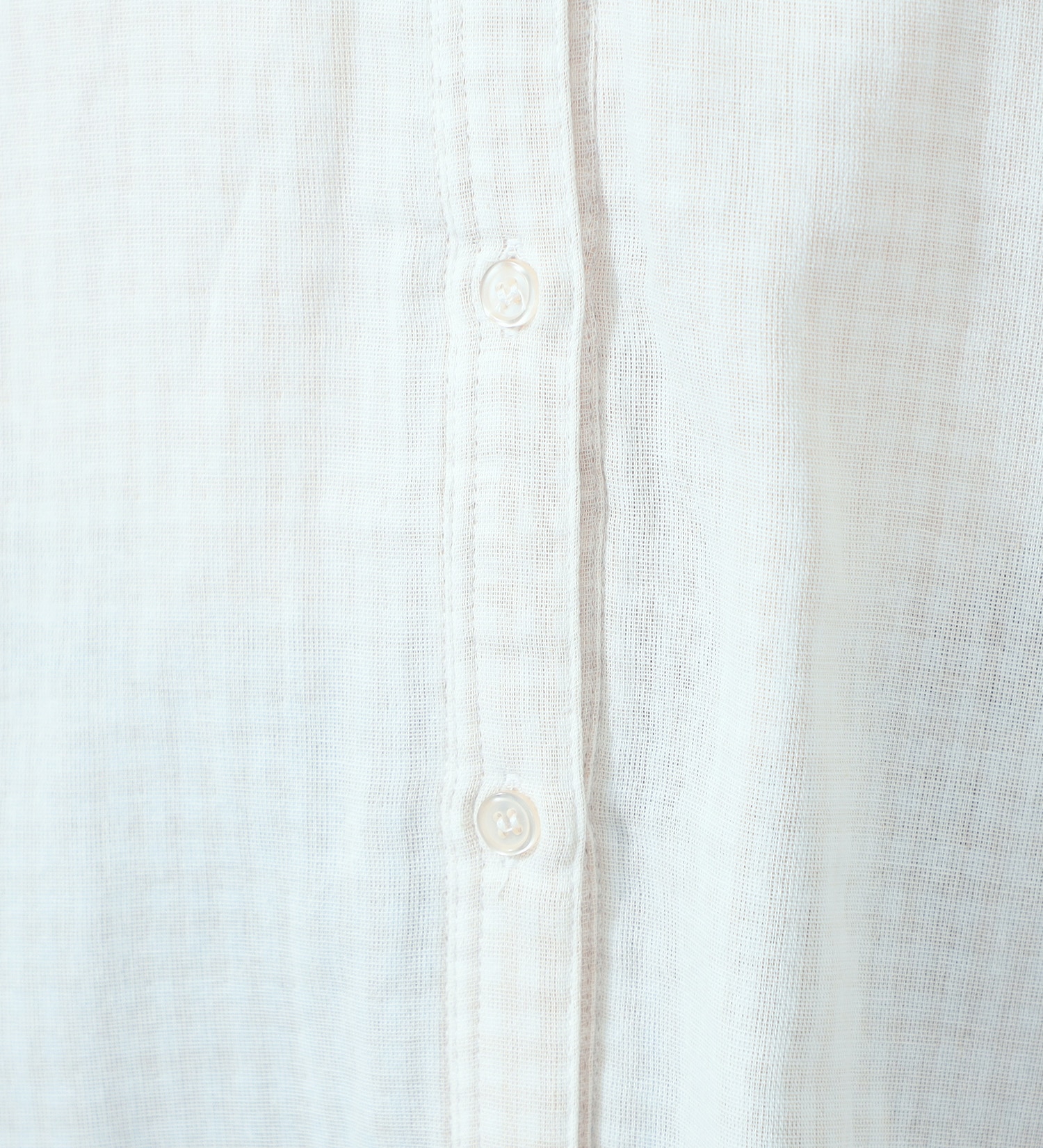 EDWIN(エドウイン)の【GW SALE】ダブルガーゼ バンドカラーシャツ 長袖【アウトレット店舗・WEB限定】|トップス/シャツ/ブラウス/レディース|ホワイト