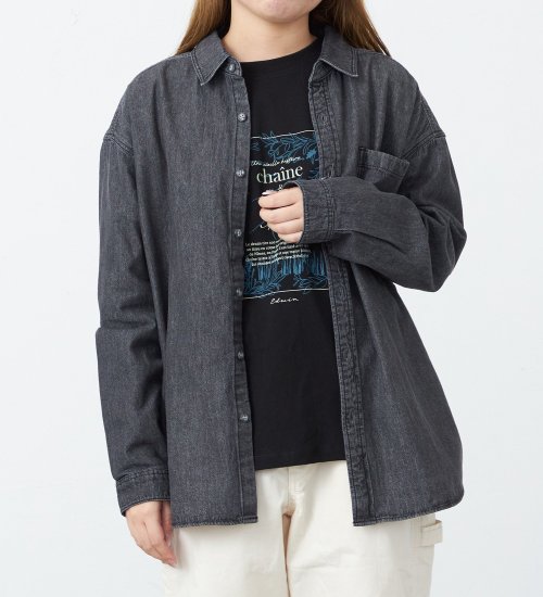 べーシックデニムシャツ【アウトレット店舗・WEB限定】
