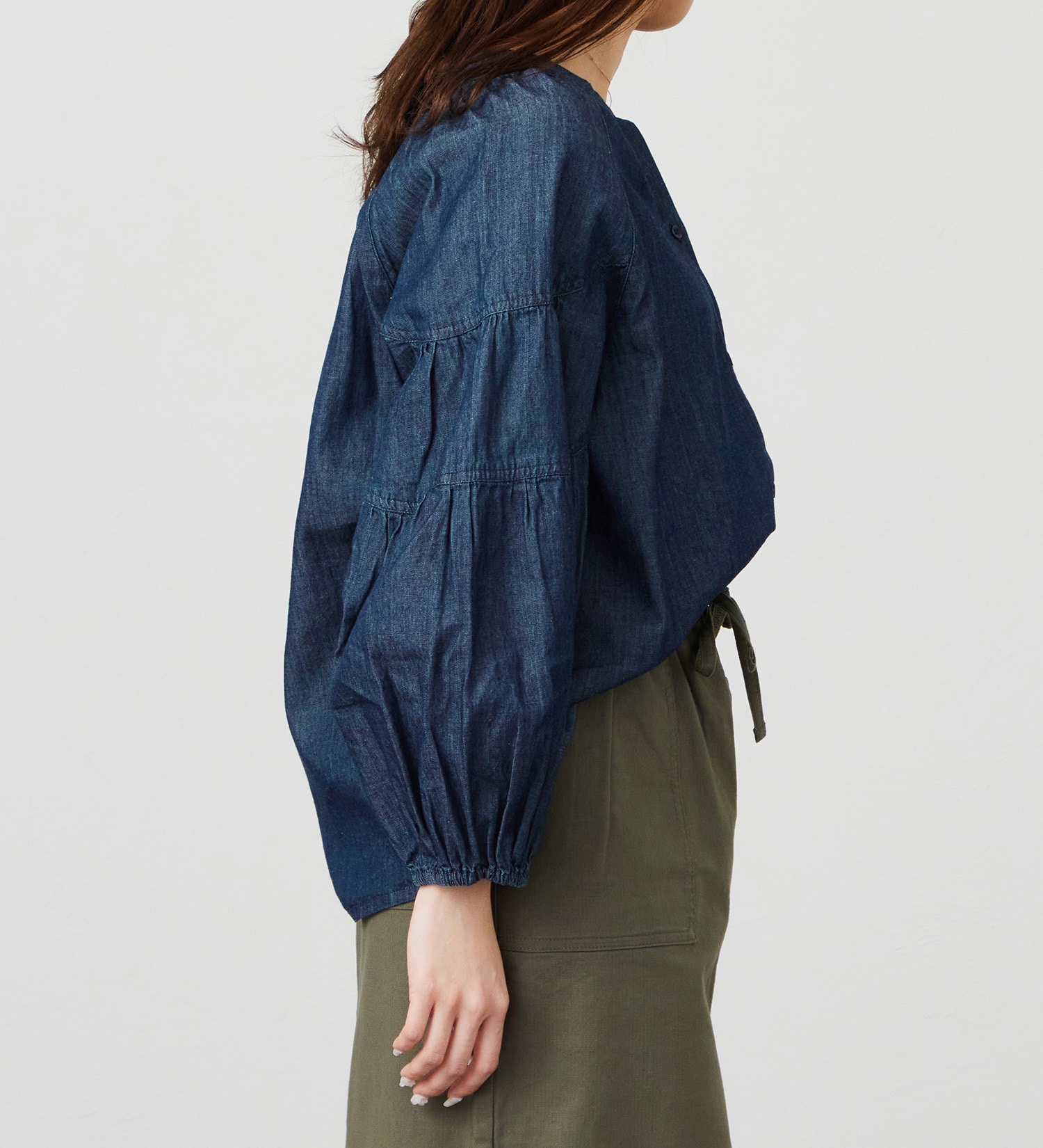 EDWIN(エドウイン)のデニムボヘミアンシャツ【アウトレット店舗・WEB限定商品】|トップス/シャツ/ブラウス/レディース|インディゴブルー