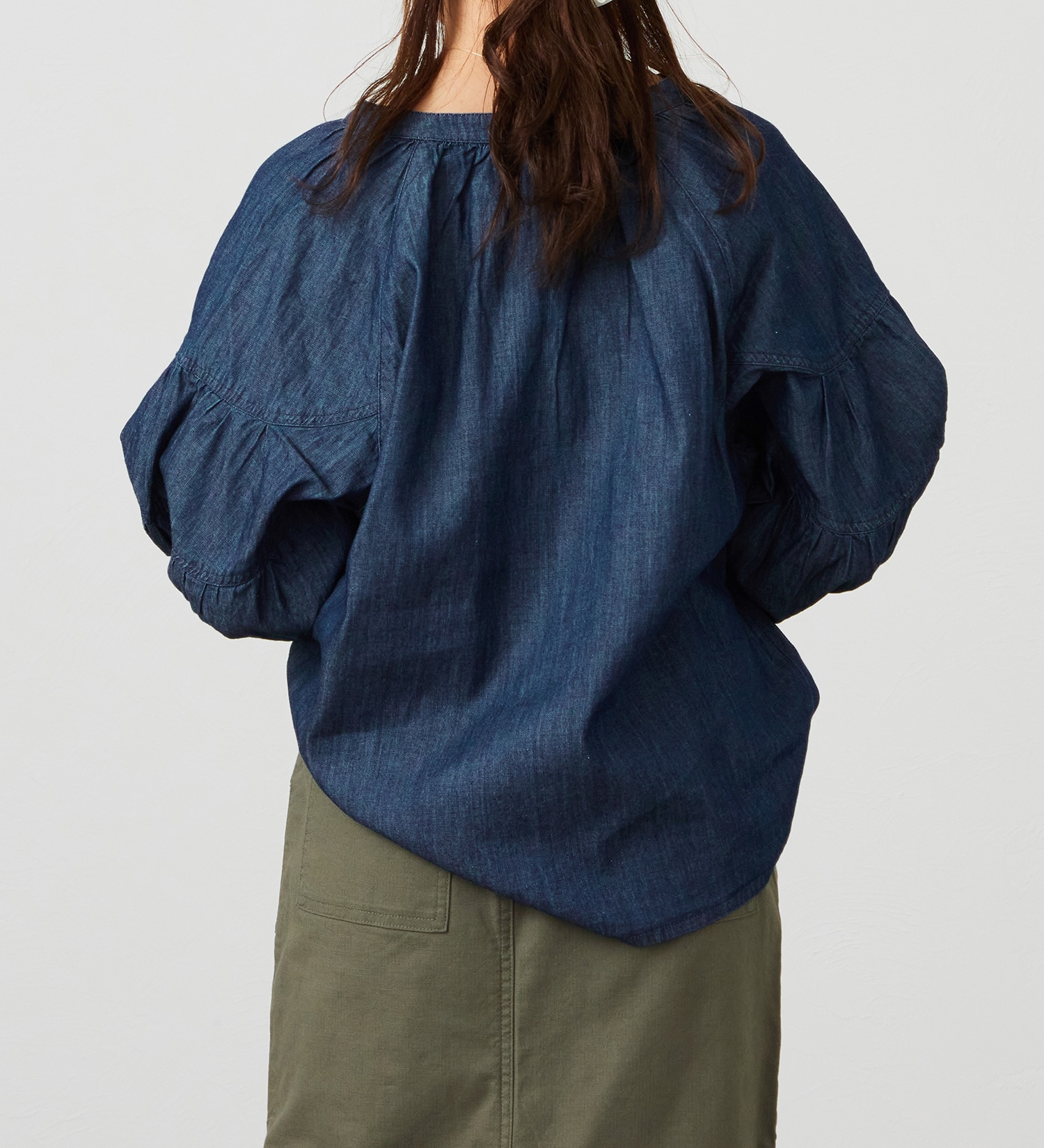 EDWIN(エドウイン)のデニムボヘミアンシャツ【アウトレット店舗・WEB限定商品】|トップス/シャツ/ブラウス/レディース|インディゴブルー