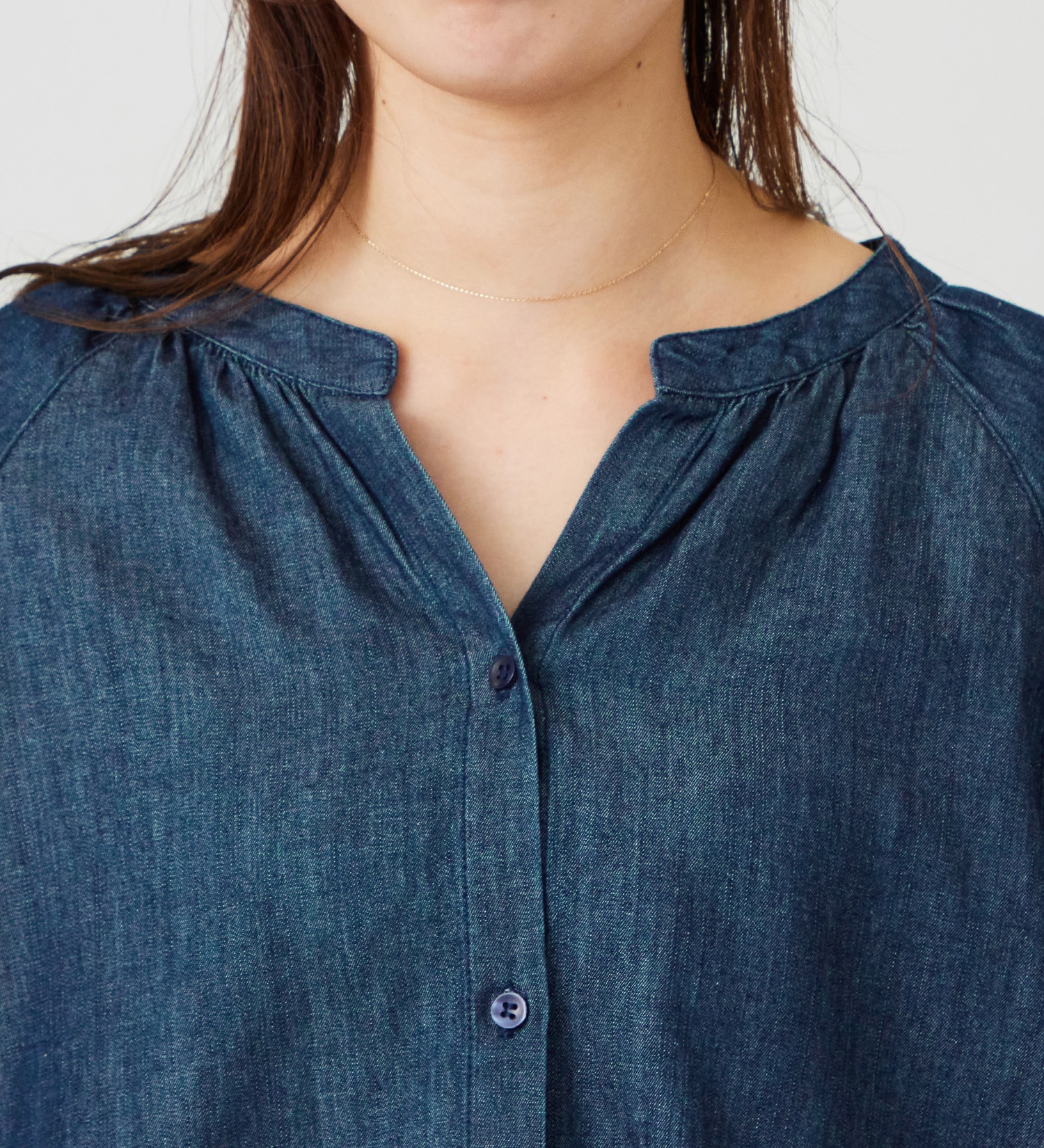 EDWIN(エドウイン)のデニムボヘミアンシャツ【アウトレット店舗・WEB限定商品】|トップス/シャツ/ブラウス/レディース|インディゴブルー