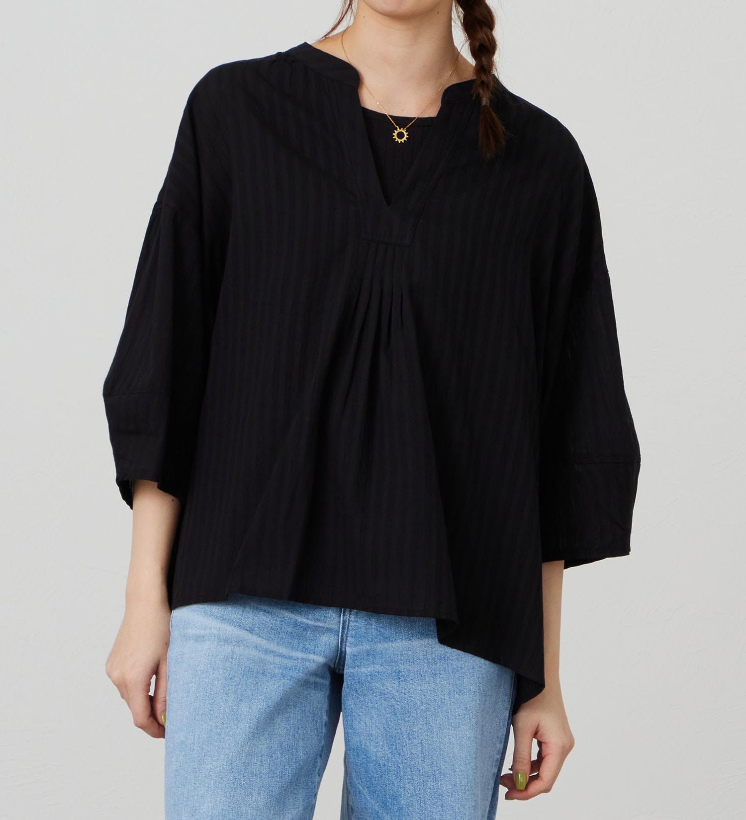 EDWIN(エドウイン)のシアースキッパーシャツ【アウトレット店舗・WEB限定商品】|トップス/シャツ/ブラウス/レディース|ブラック