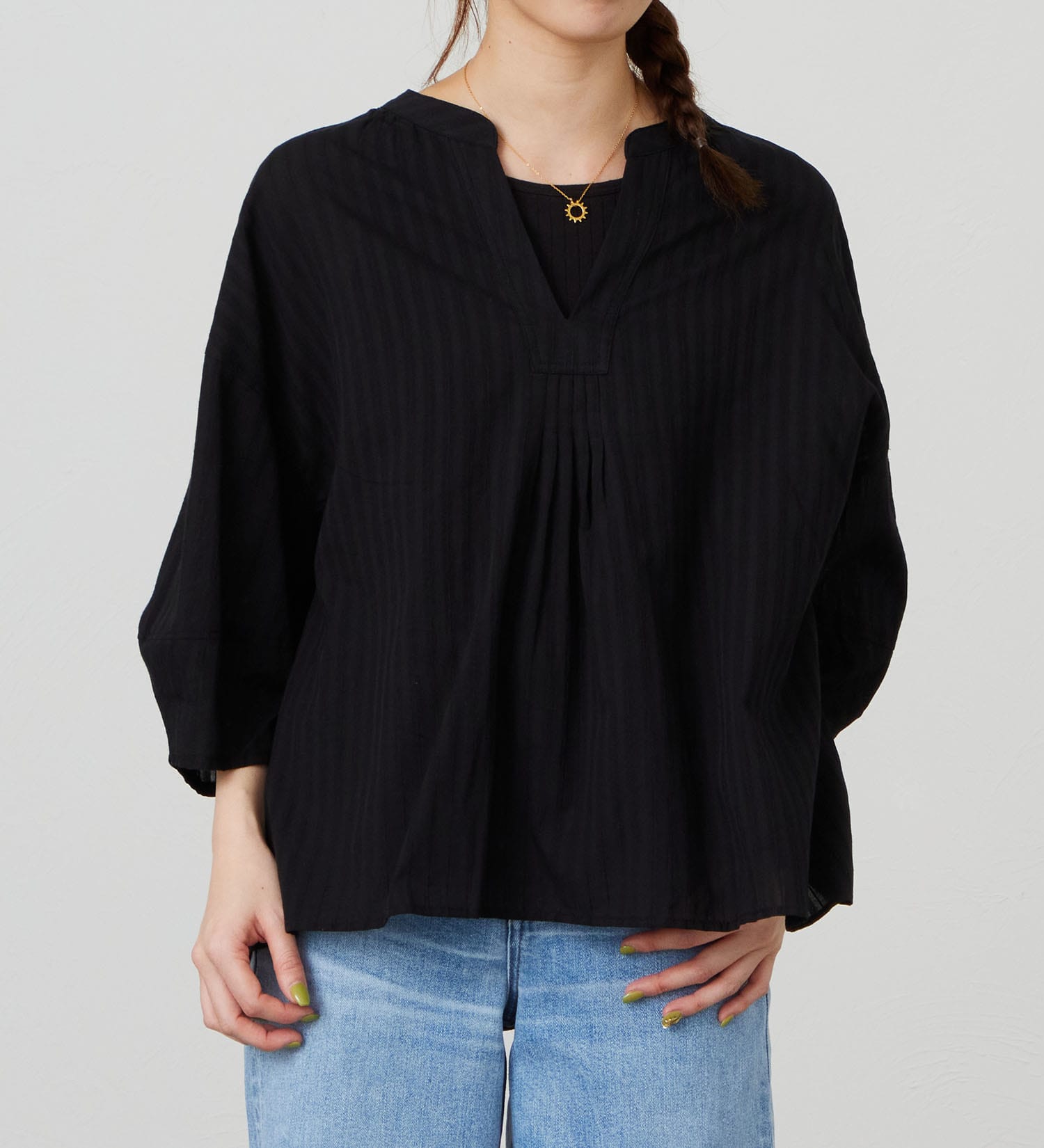 EDWIN(エドウイン)のシアースキッパーシャツ【アウトレット店舗・WEB限定商品】|トップス/シャツ/ブラウス/レディース|ブラック